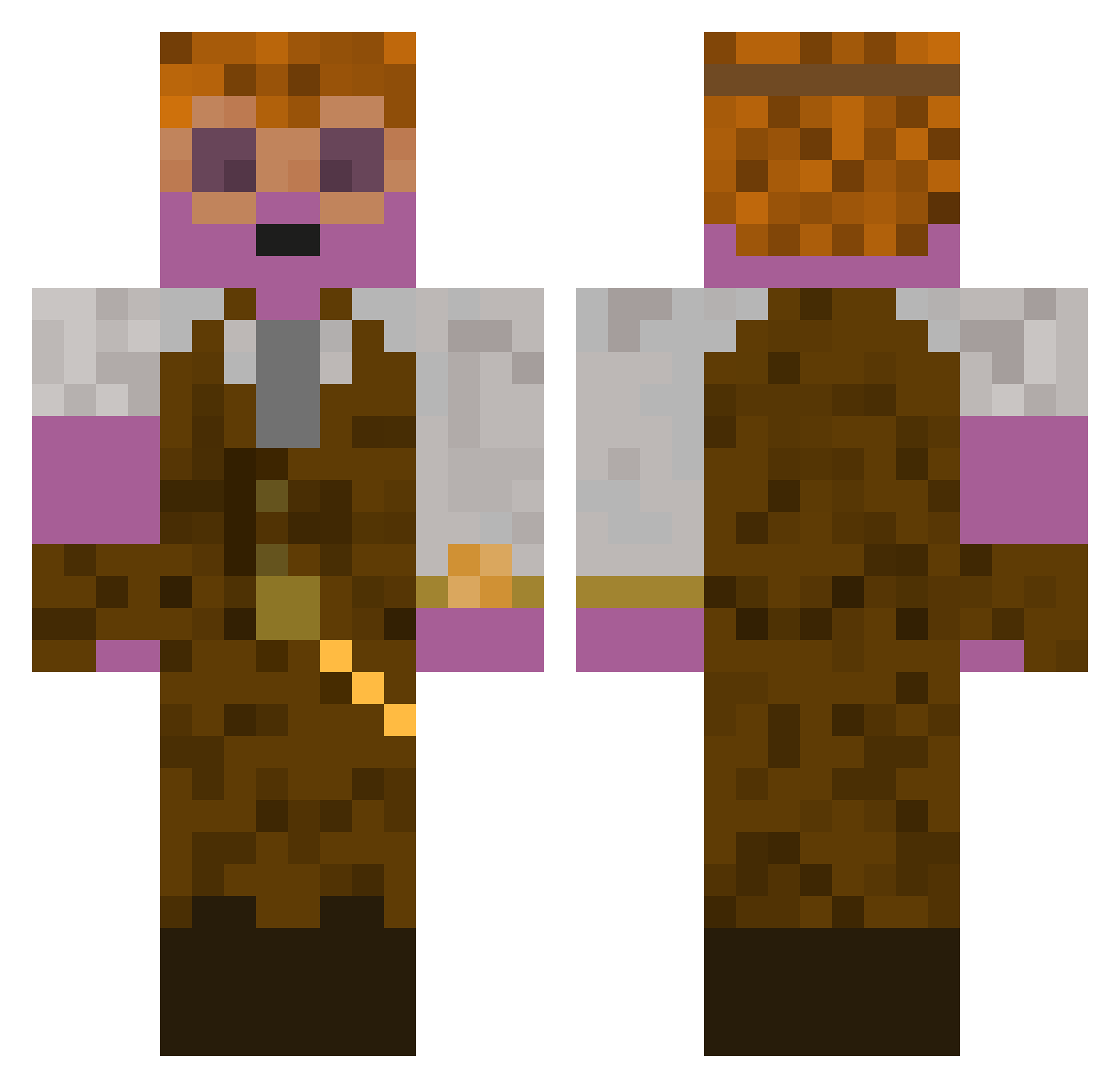 Blok_Master Minecraft skin, front and back view