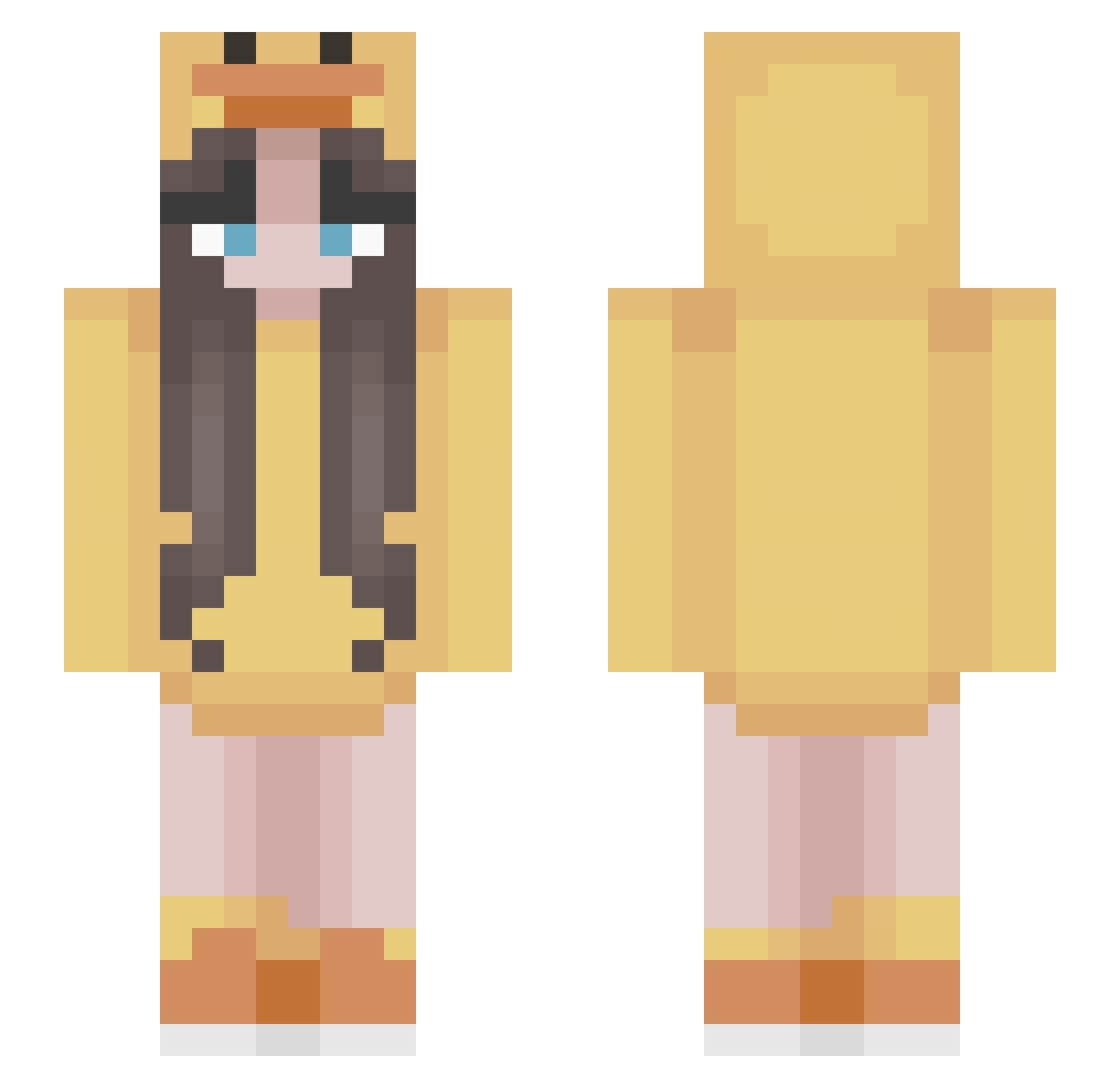 kaiblyn Minecraft skin, front and back view