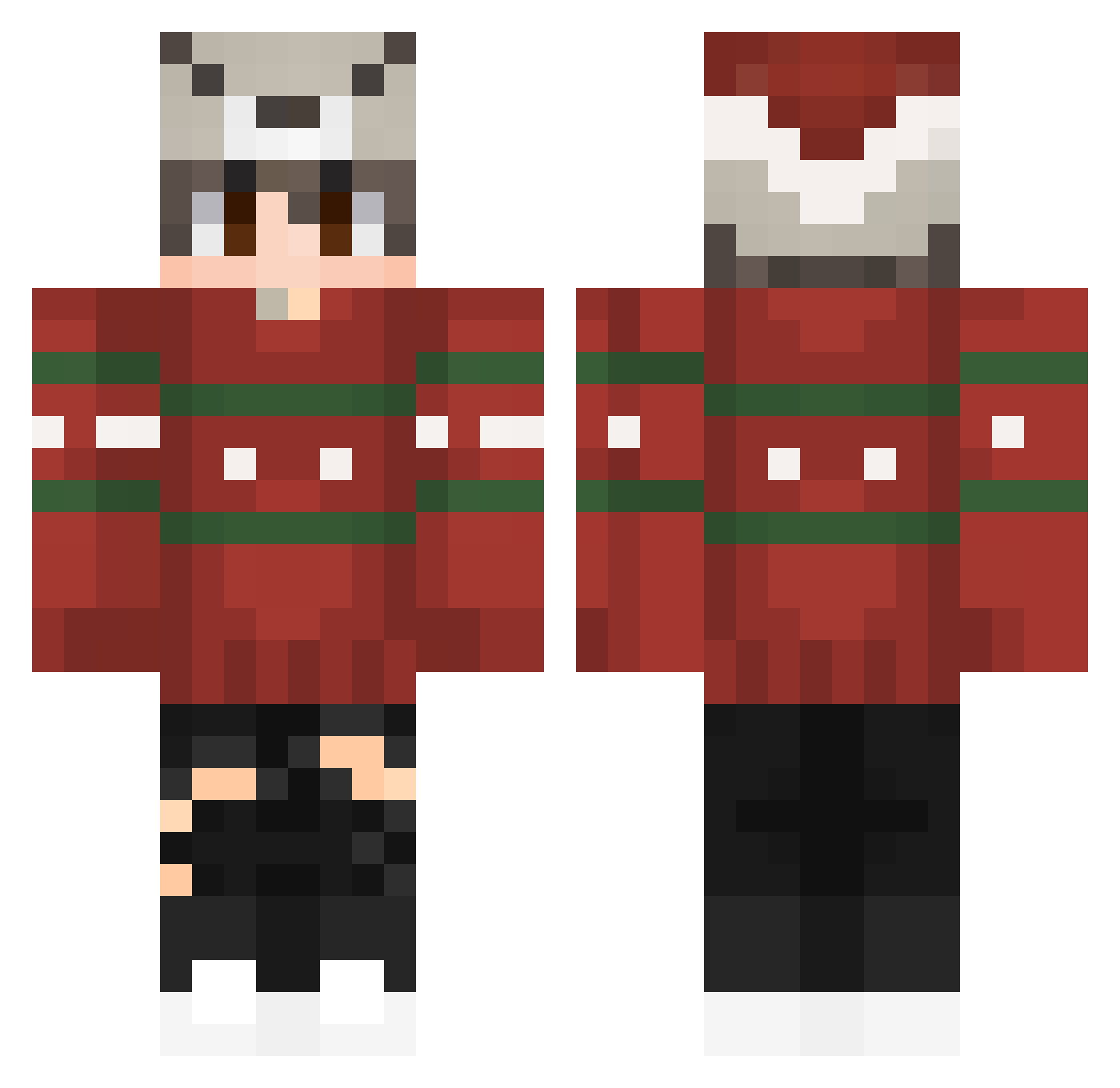Markymyster Minecraft skin, front and back view