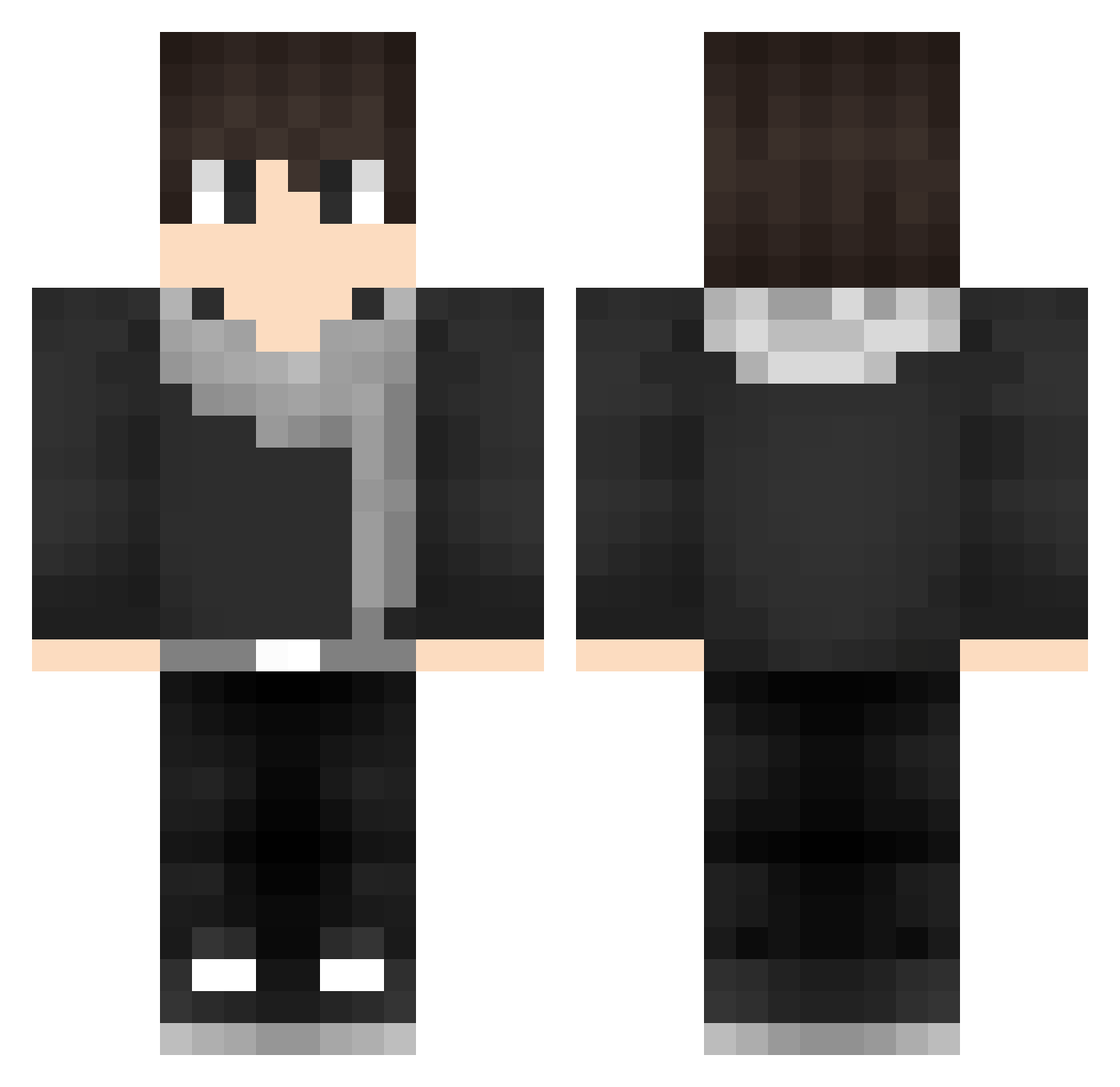 TheTrueSamurai Minecraft skin, front and back view