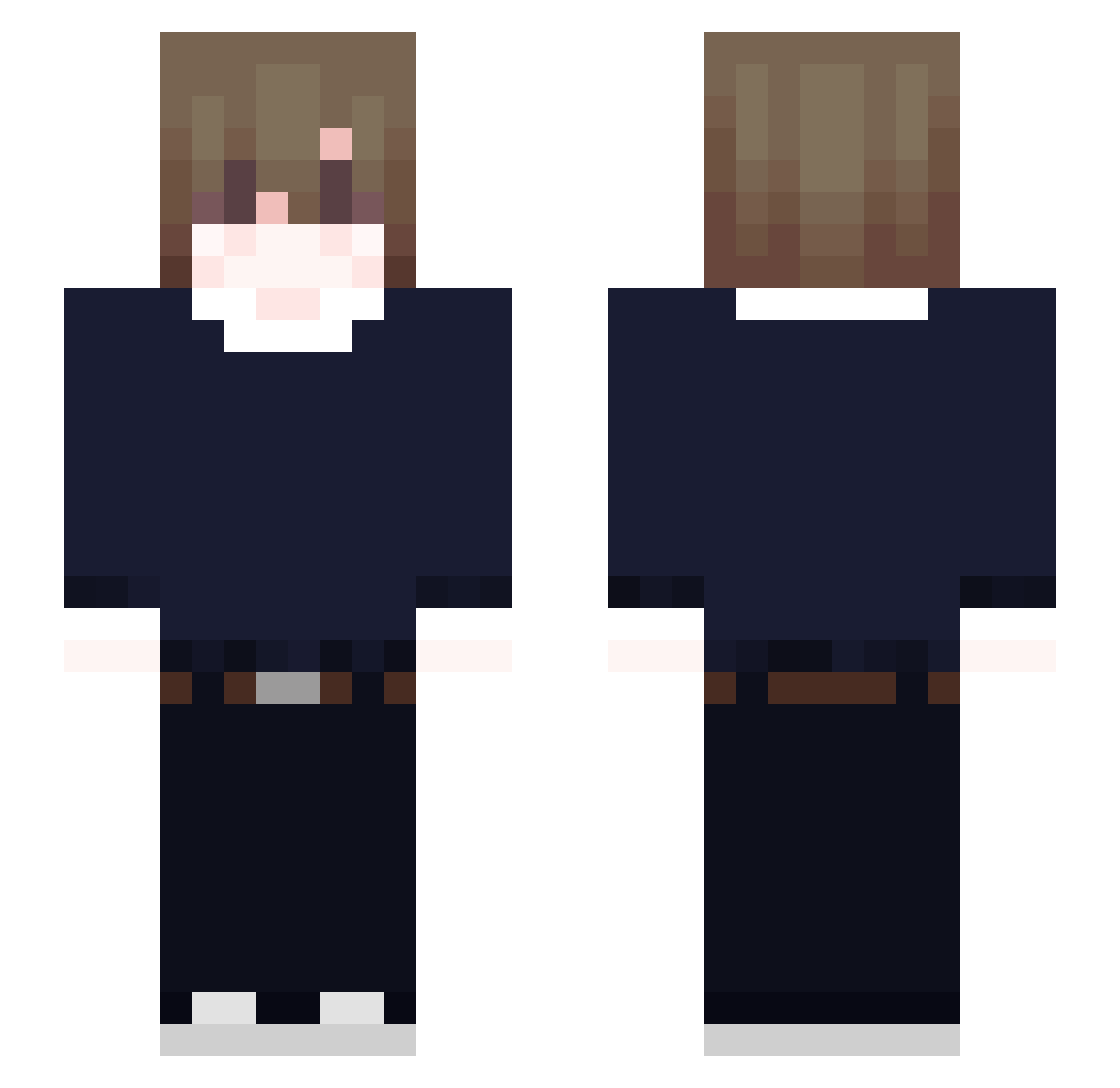 zachdotexe Minecraft skin, front and back view
