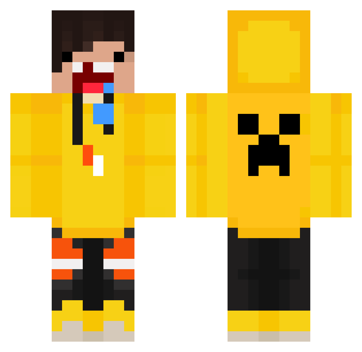gabouin1 Minecraft skin, front and back view