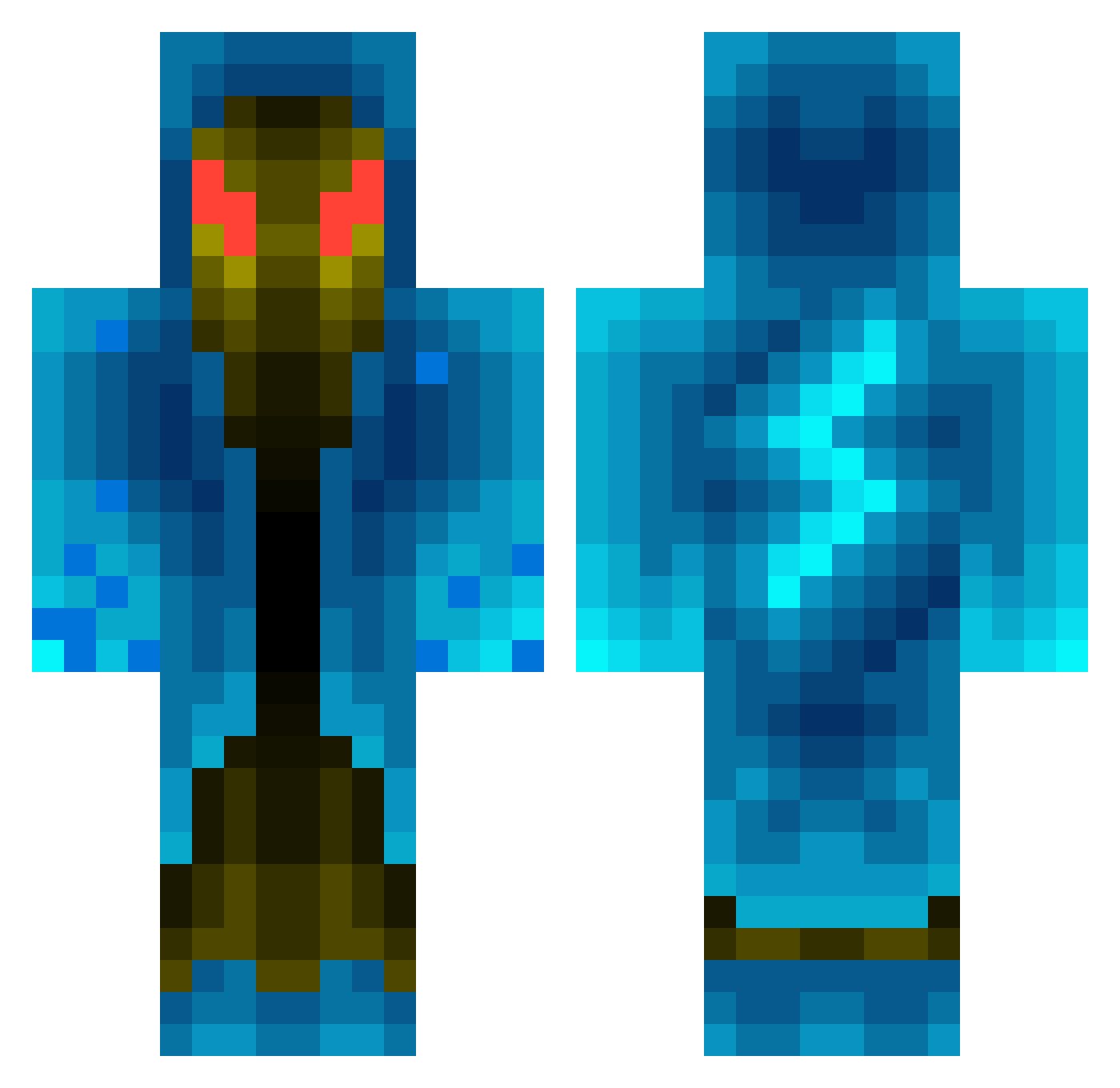 Creeper_Batman Minecraft skin, front and back view