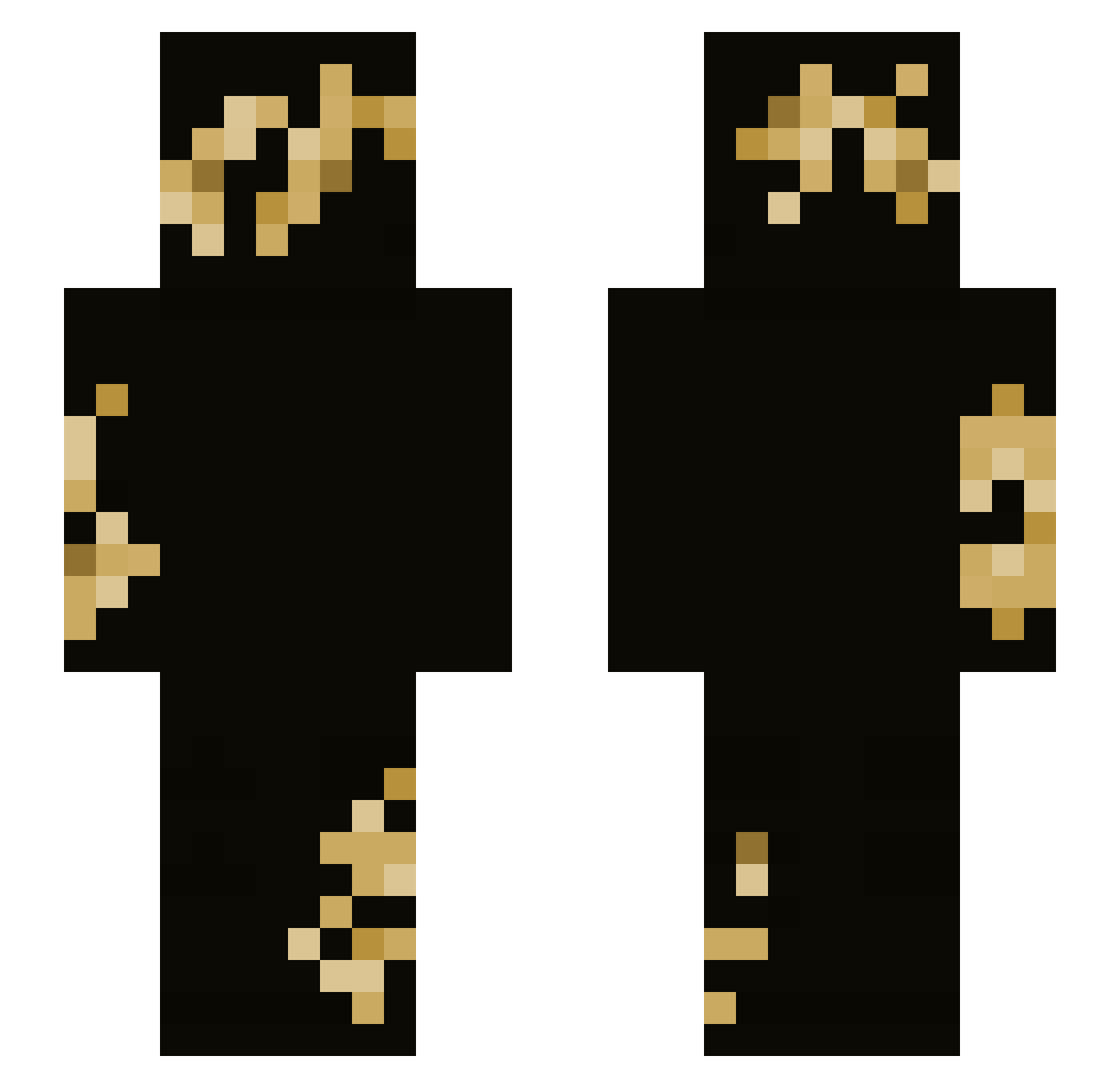 Sapporio Minecraft skin, front and back view
