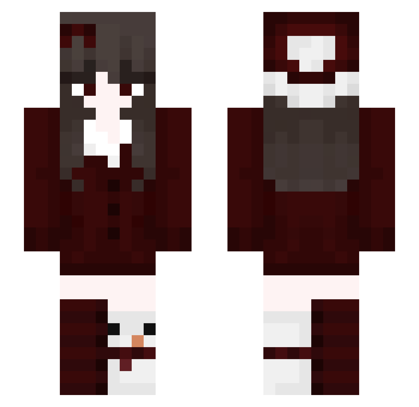 synearia Minecraft skin, front and back view