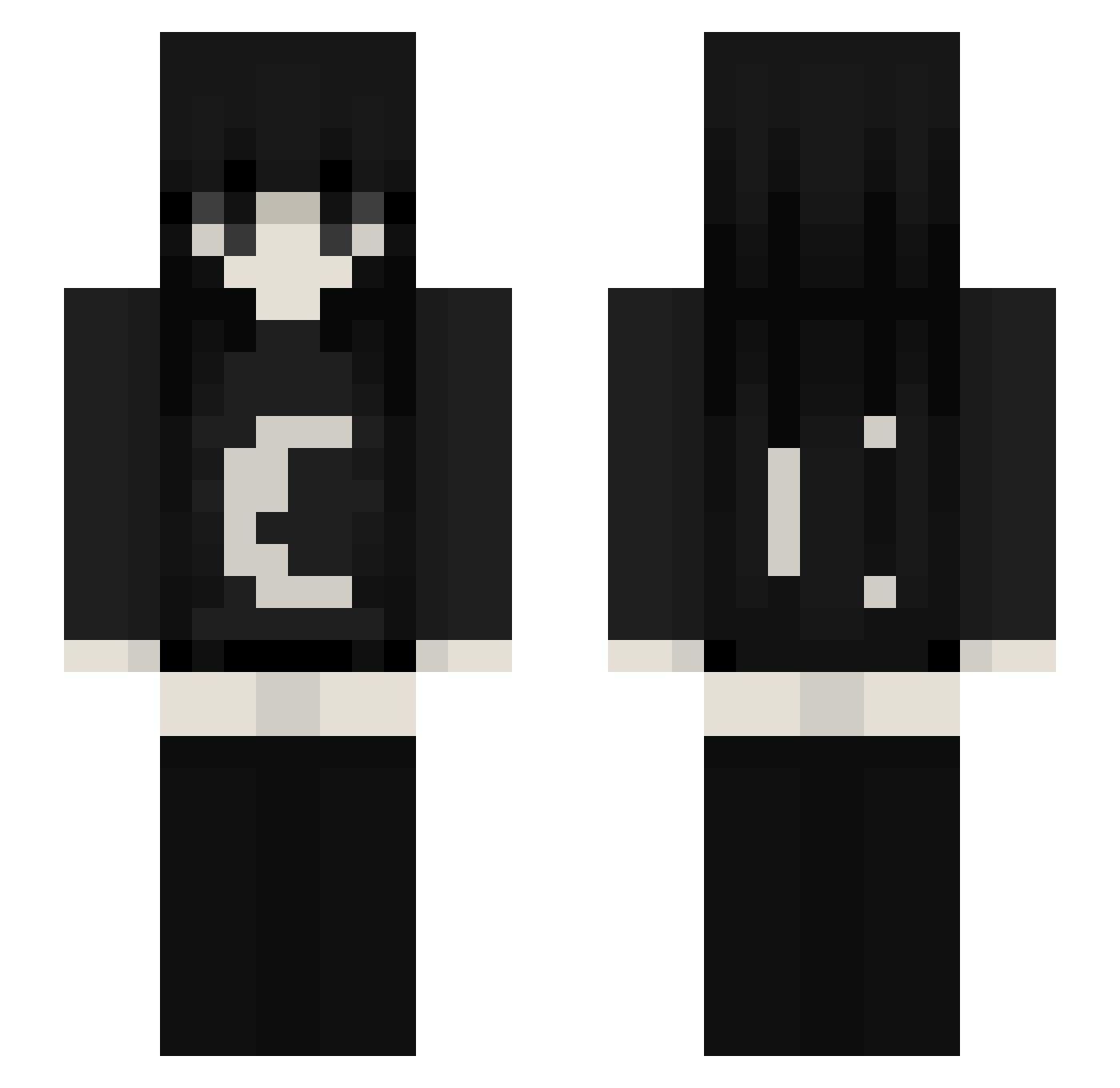 adospyke Minecraft skin, front and back view