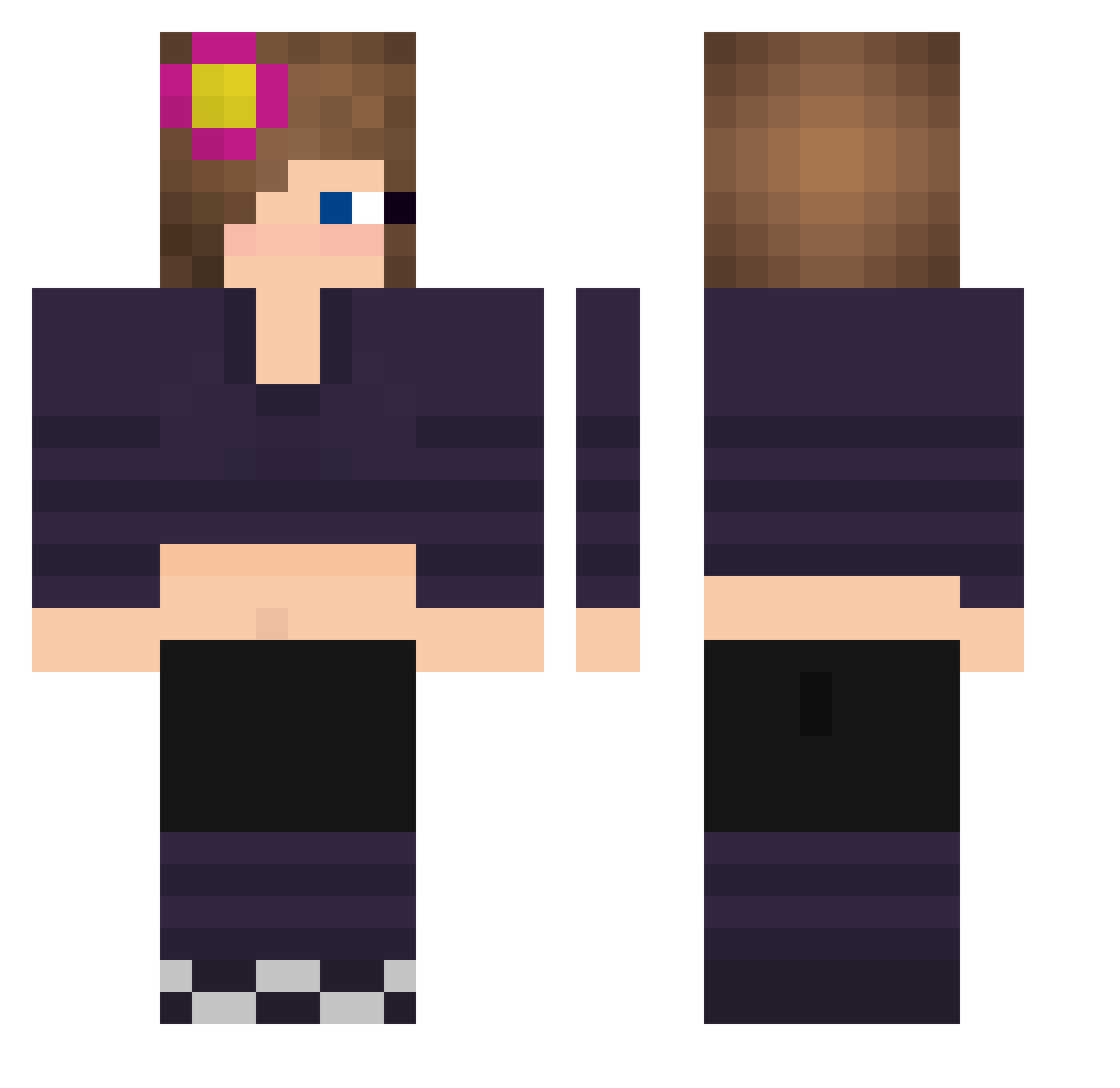 0l0nZ Minecraft skin, front and back view