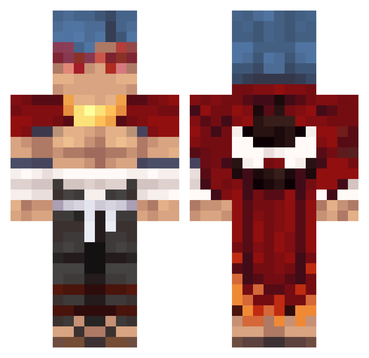 Greenjuice13 Minecraft skin, front and back view