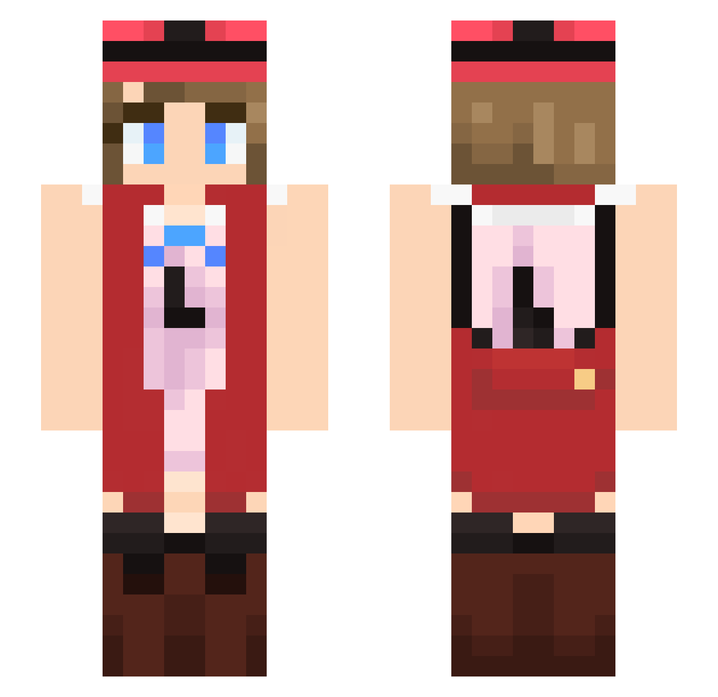 EndChain Minecraft skin, front and back view