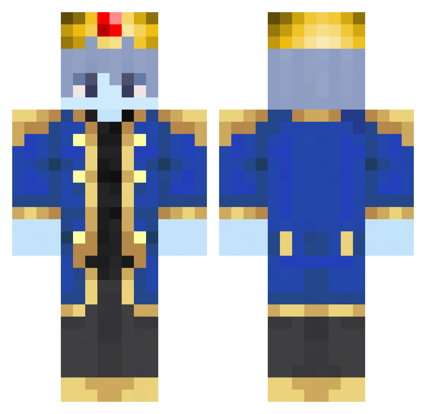 Pontiffex Minecraft skin, front and back view