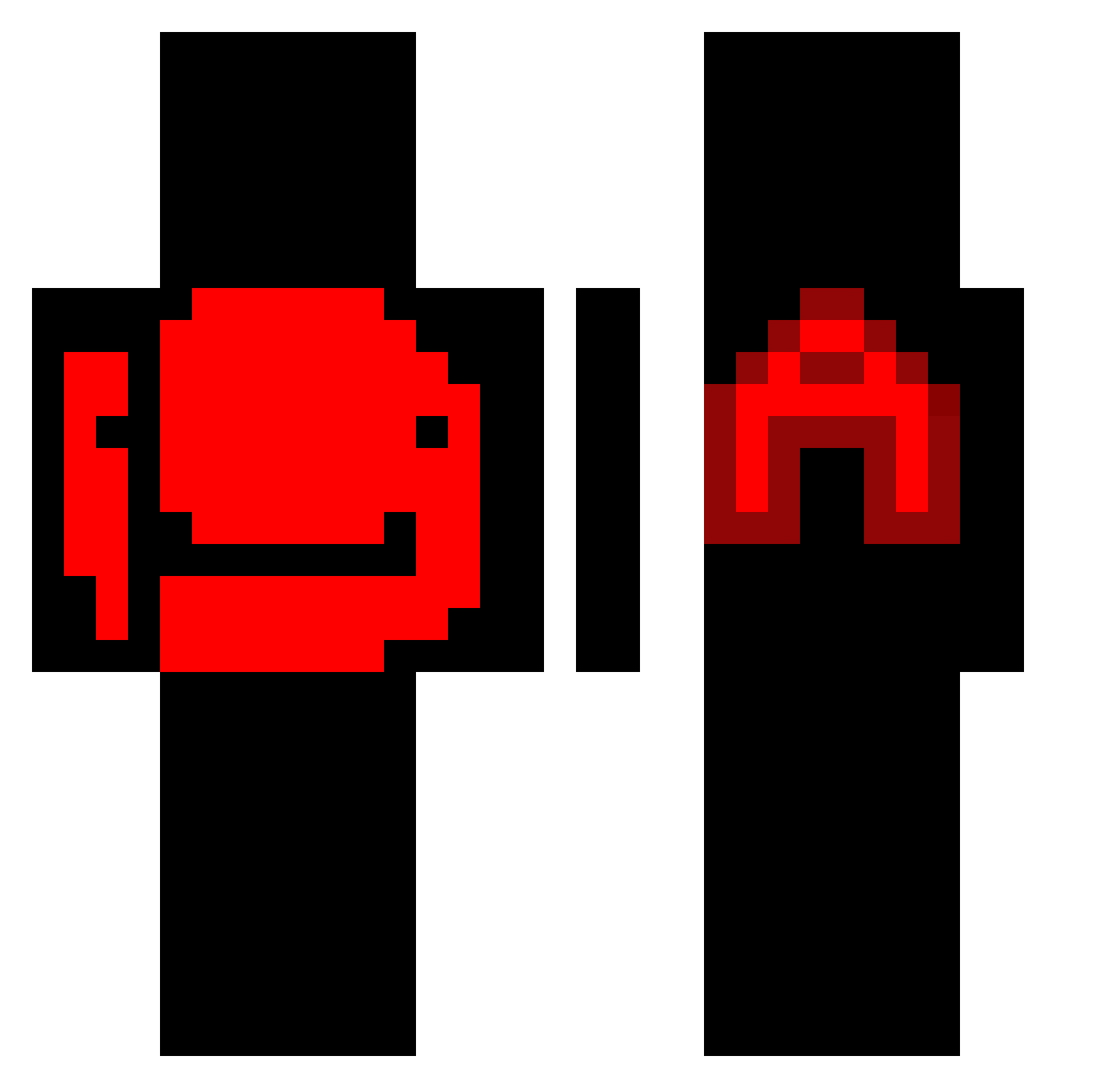 AdamF4Live Minecraft skin, front and back view