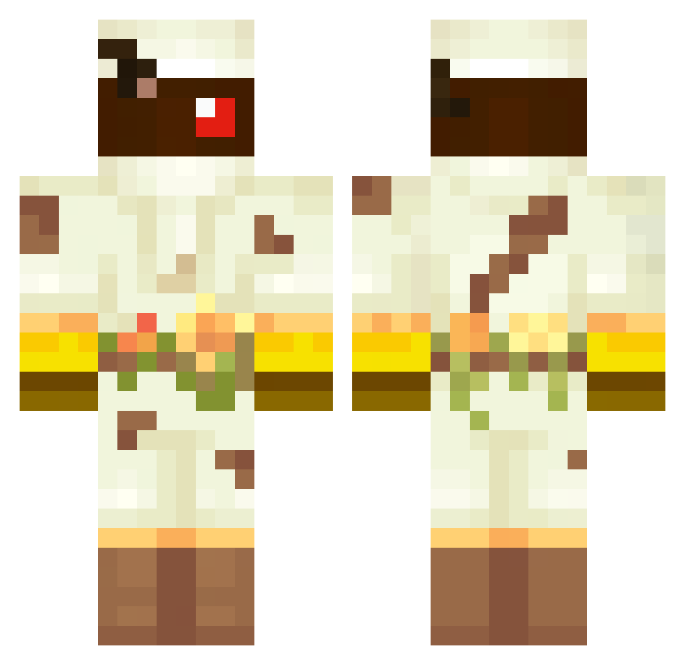 jayhawk2365 Minecraft skin, front and back view