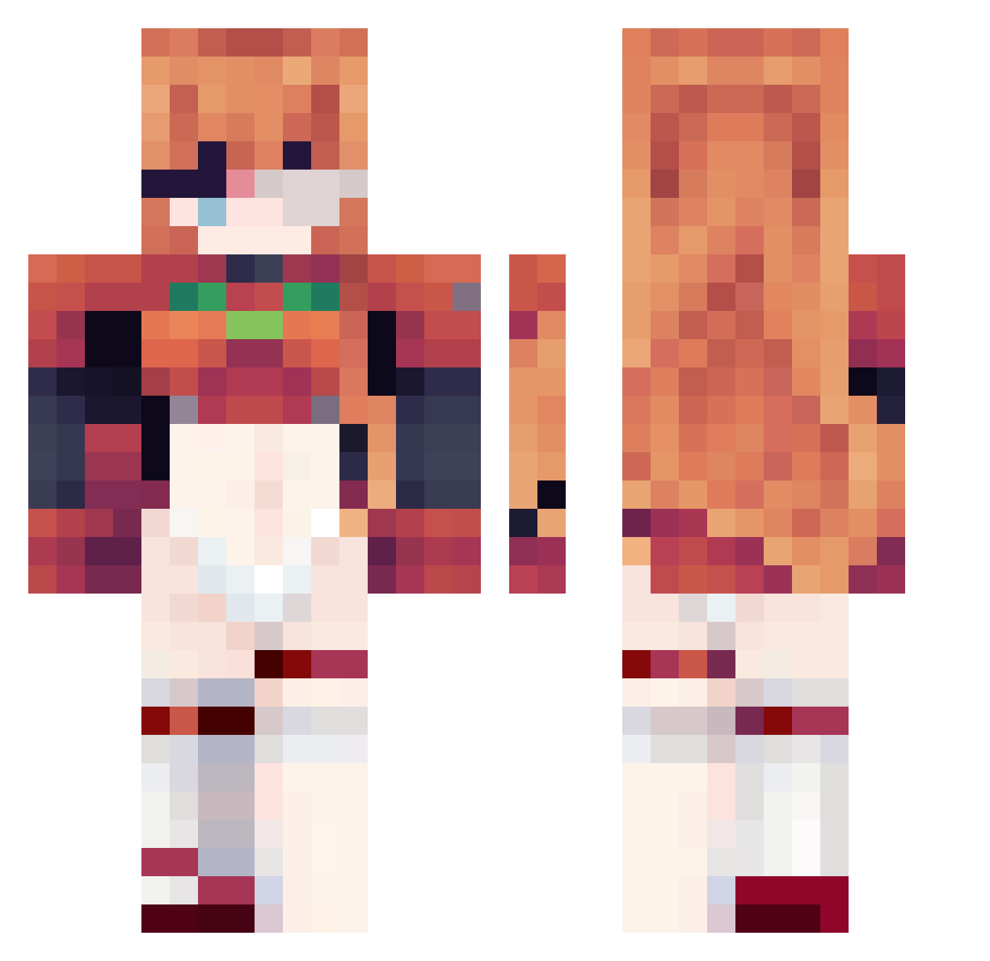 Choijun_1233 Minecraft skin, front and back view