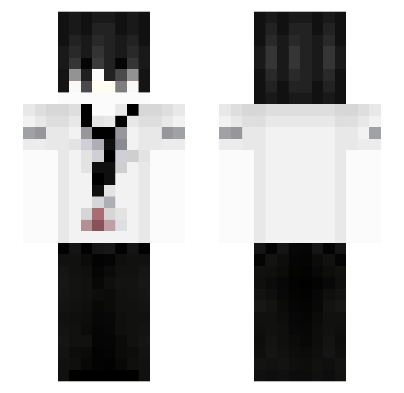 imDOLA Minecraft skin, front and back view