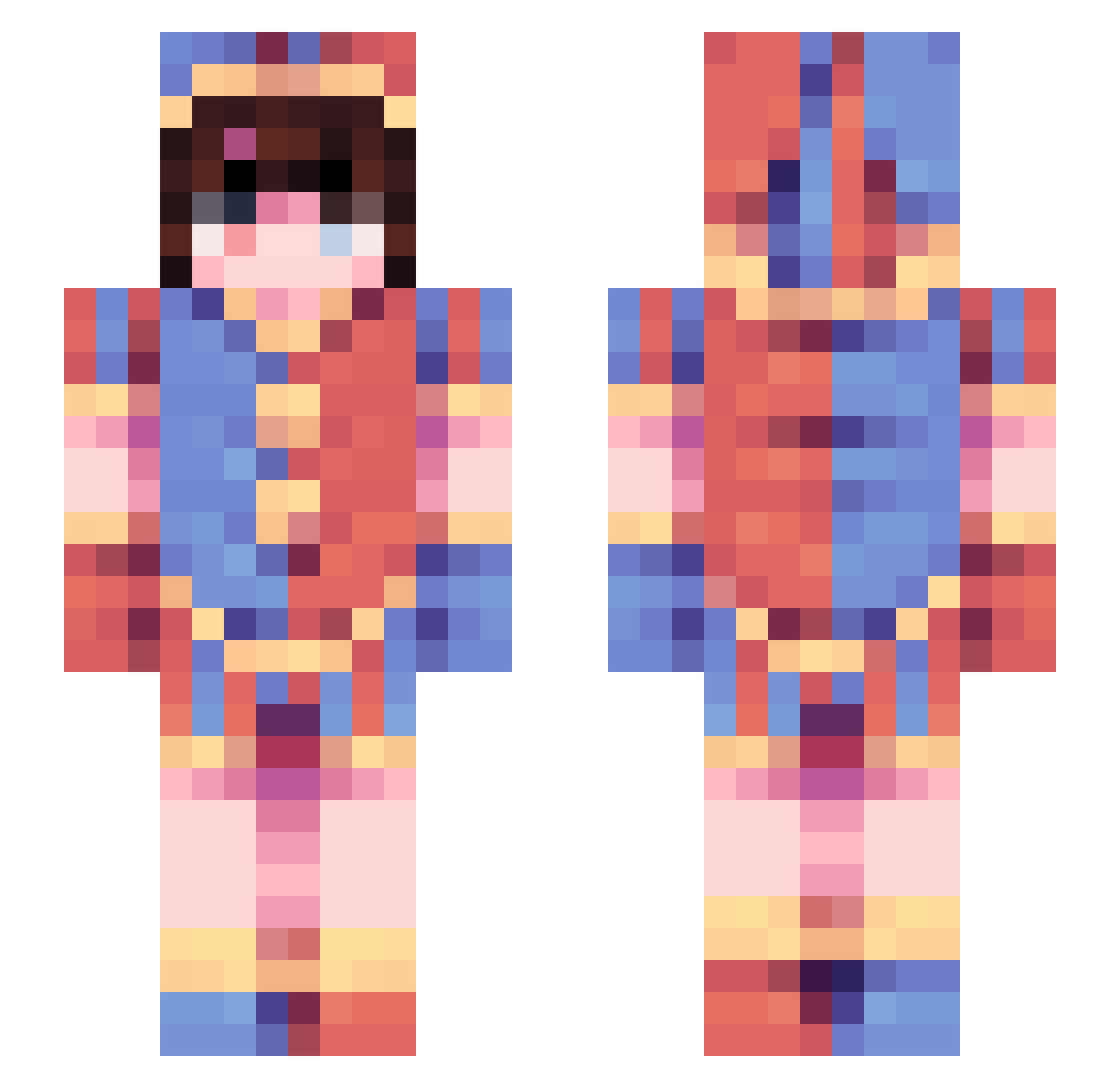 HOMEslice444 Minecraft skin, front and back view