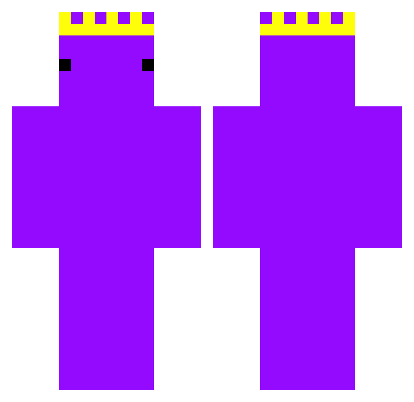 N0vqxir Minecraft skin, front and back view
