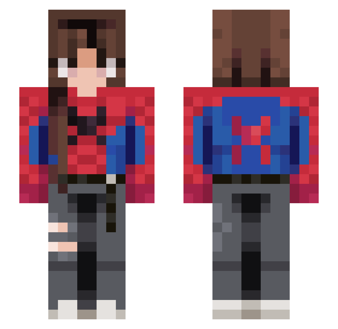 StefyStefStef Minecraft skin, front and back view