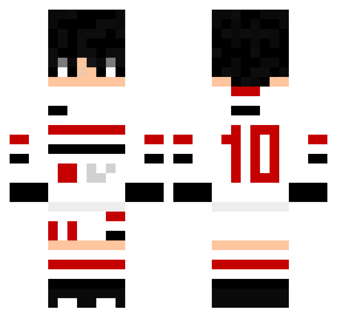 Jonas240 Minecraft skin, front and back view