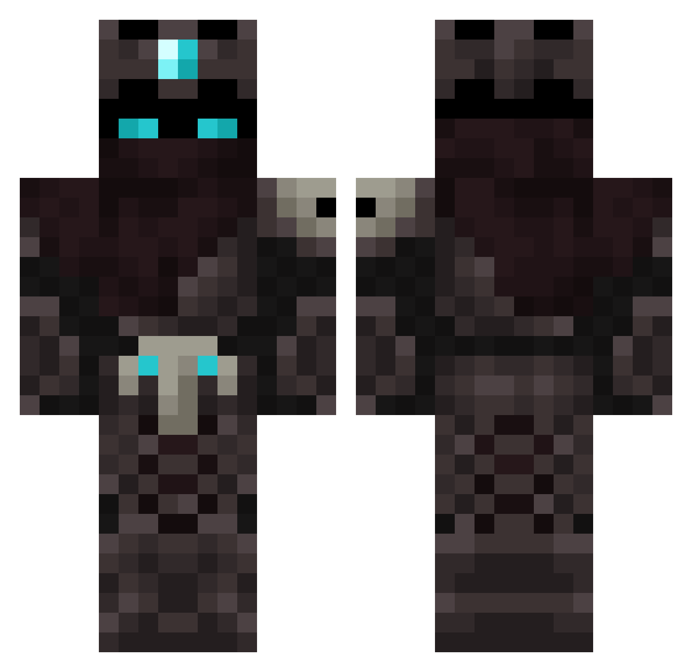 C0rkify_ Minecraft skin, front and back view