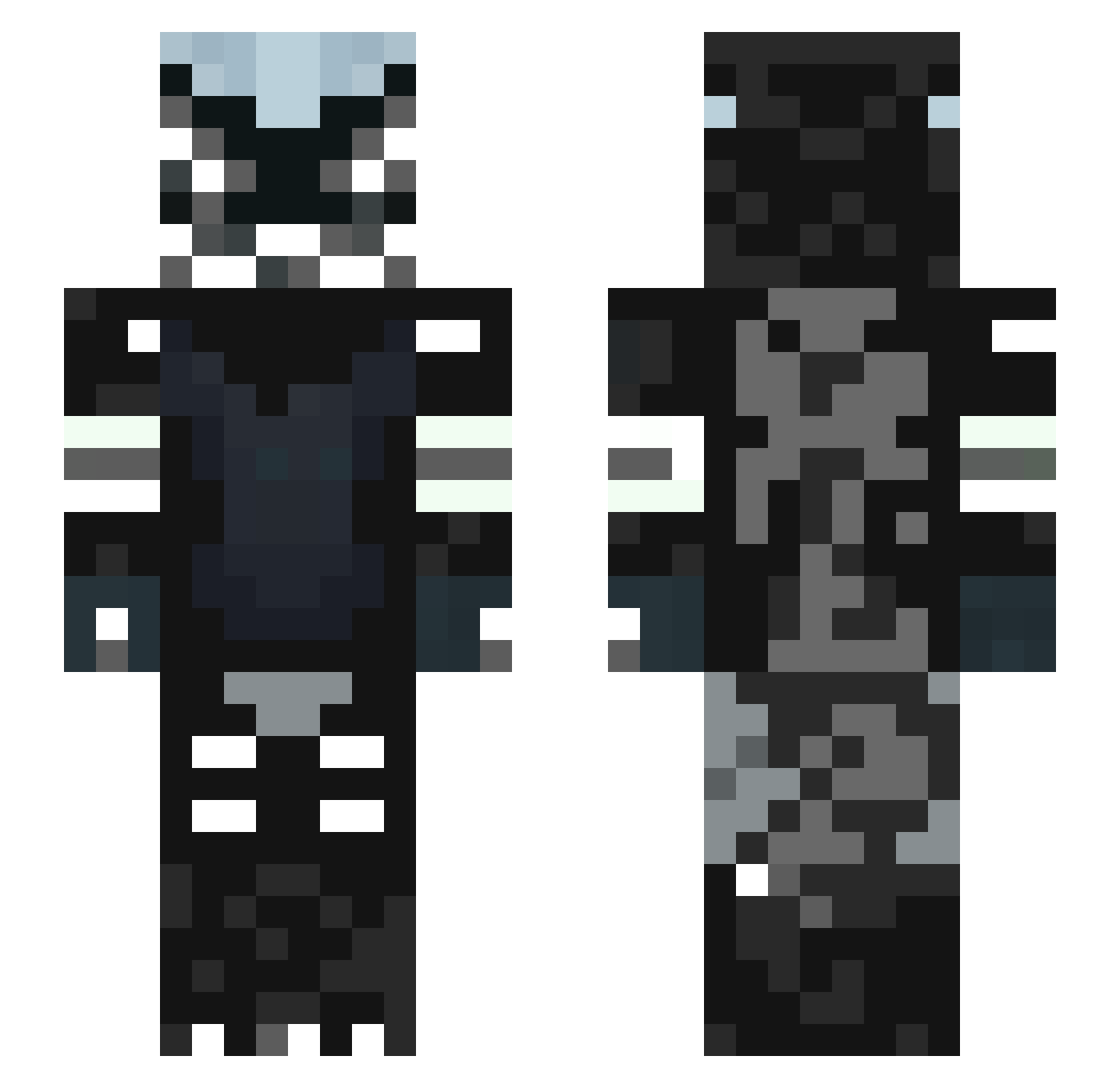 V1_ultrakillpeak Minecraft skin, front and back view