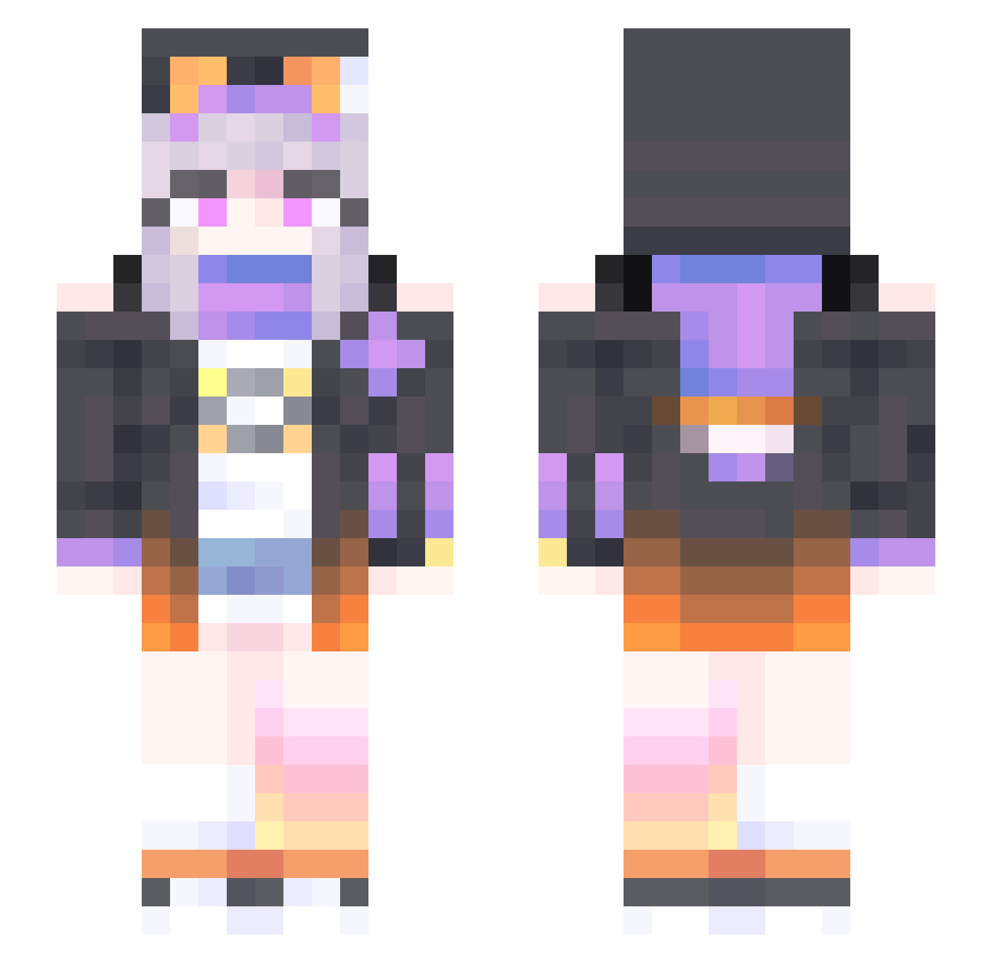 frogwang Minecraft skin, front and back view