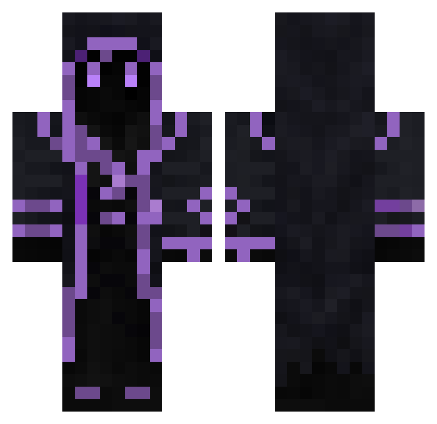 carsflyby Minecraft skin, front and back view
