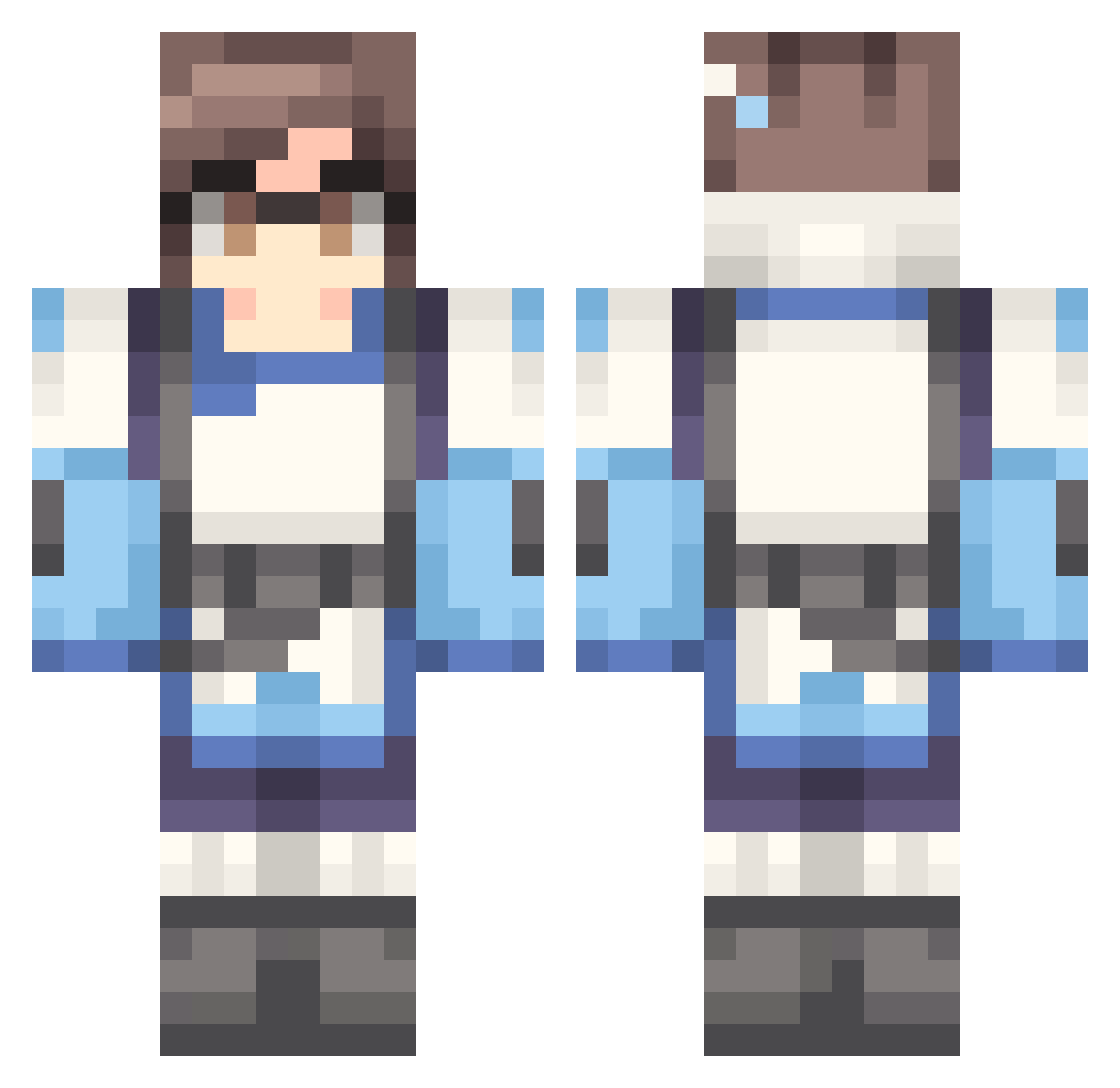life_fource Minecraft skin, front and back view