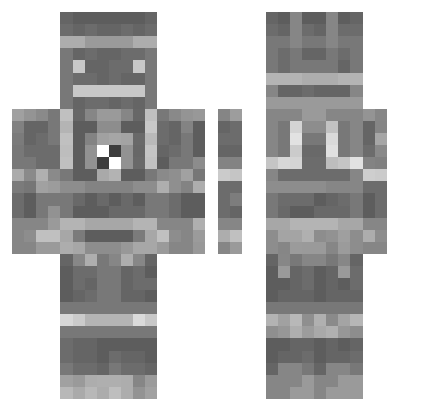puckpo Minecraft skin, front and back view