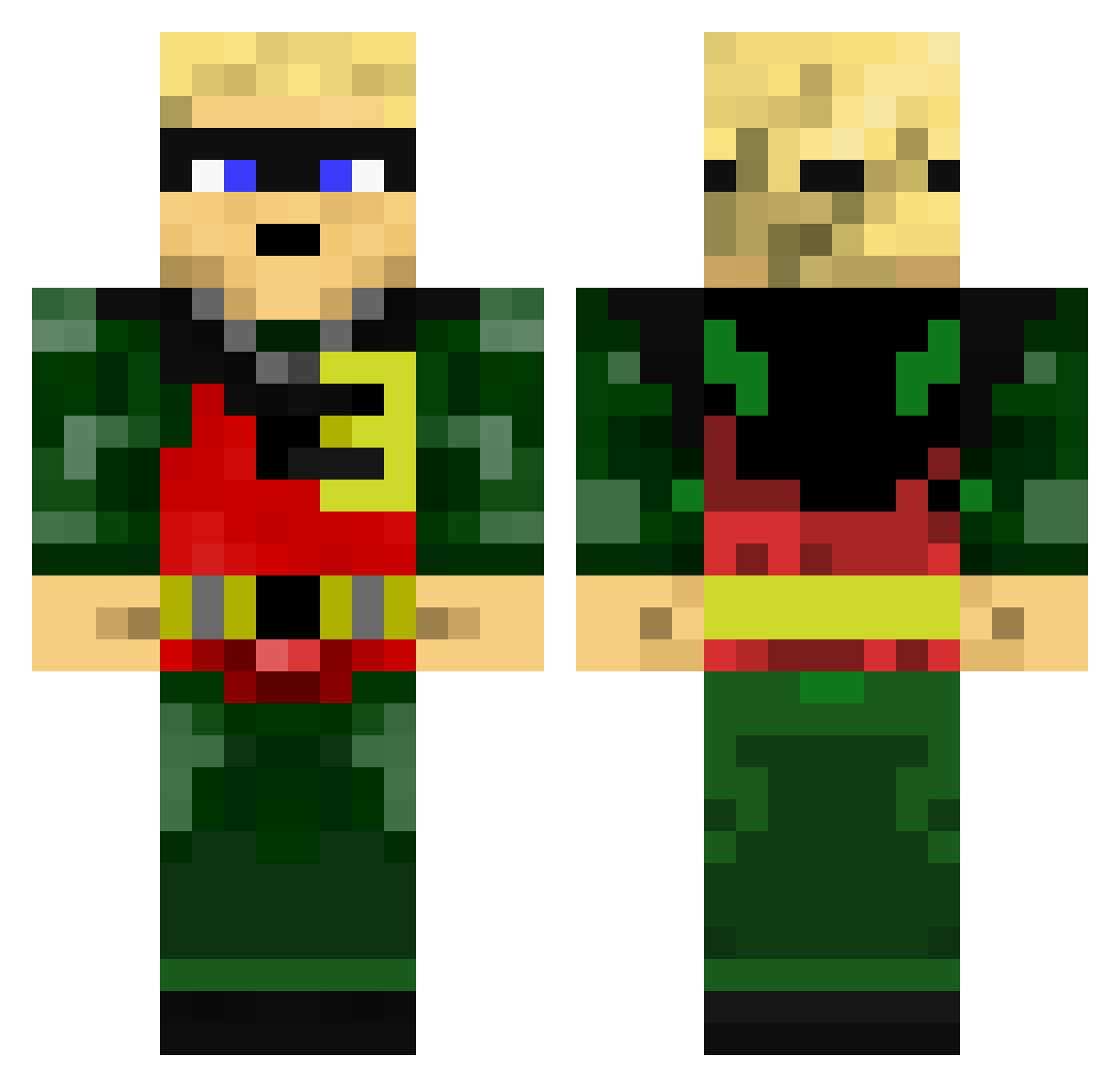 jaffdhi Minecraft skin, front and back view