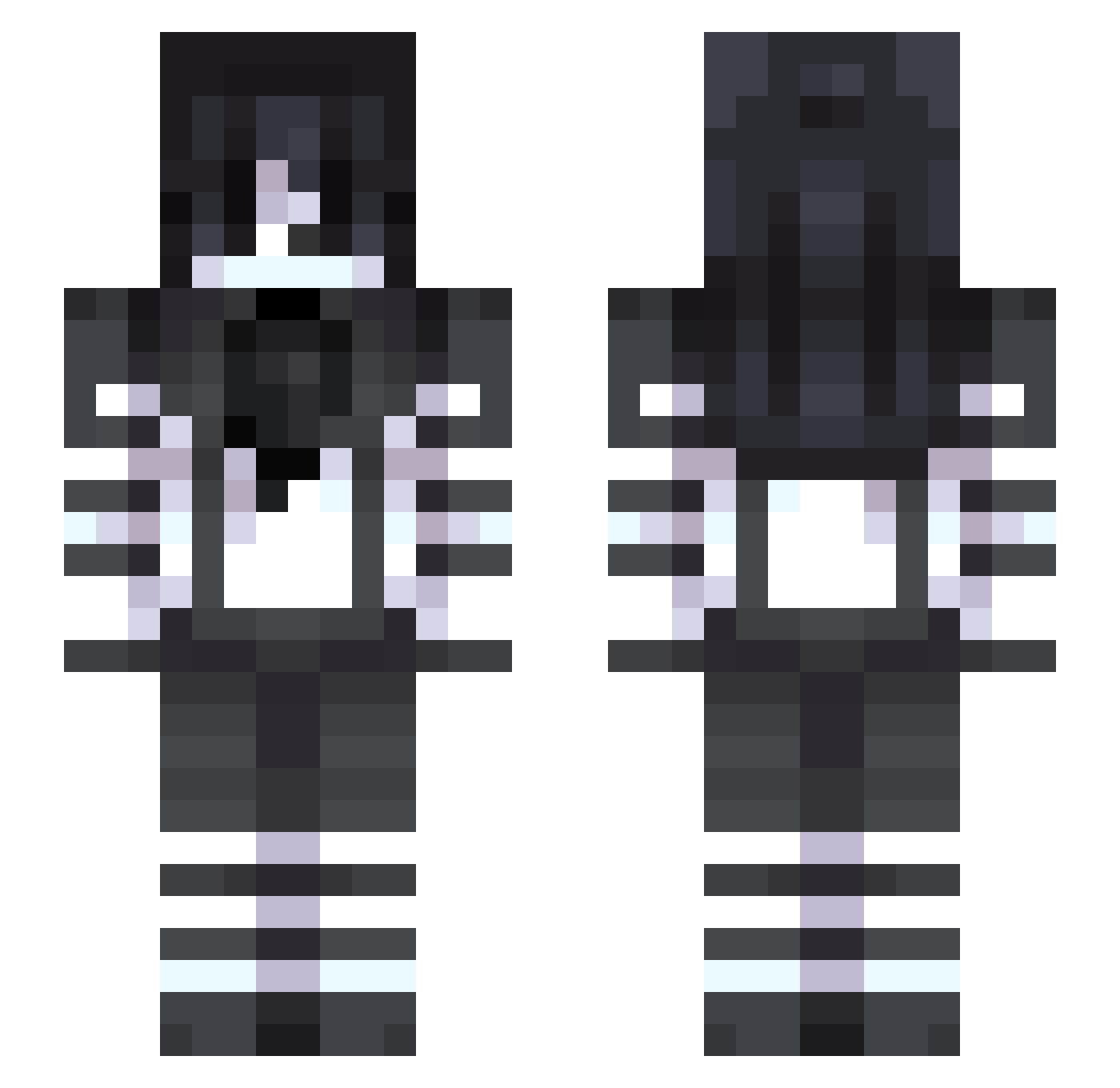 D0minart Minecraft skin, front and back view