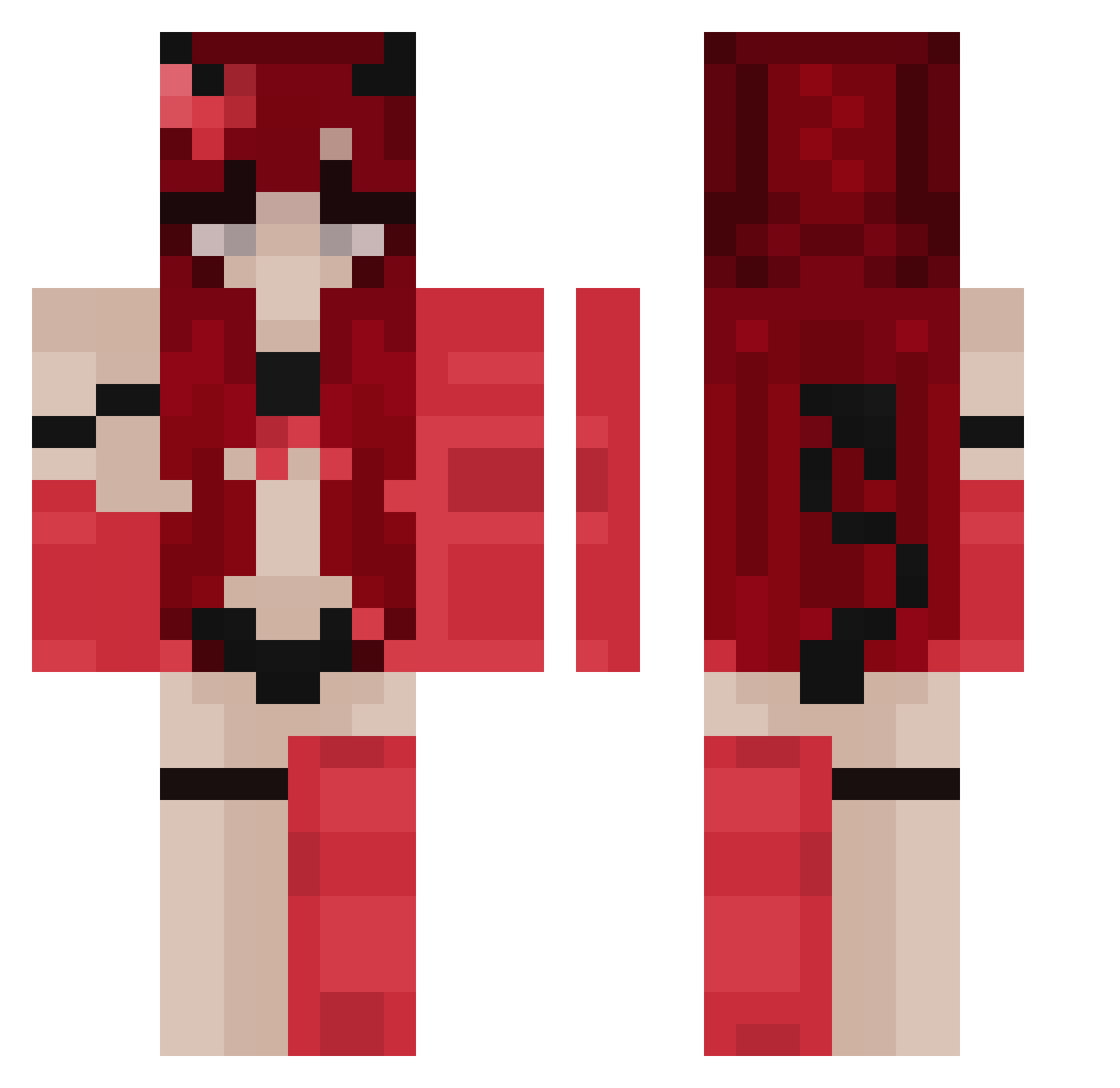 Molly_The_Legend Minecraft skin, front and back view