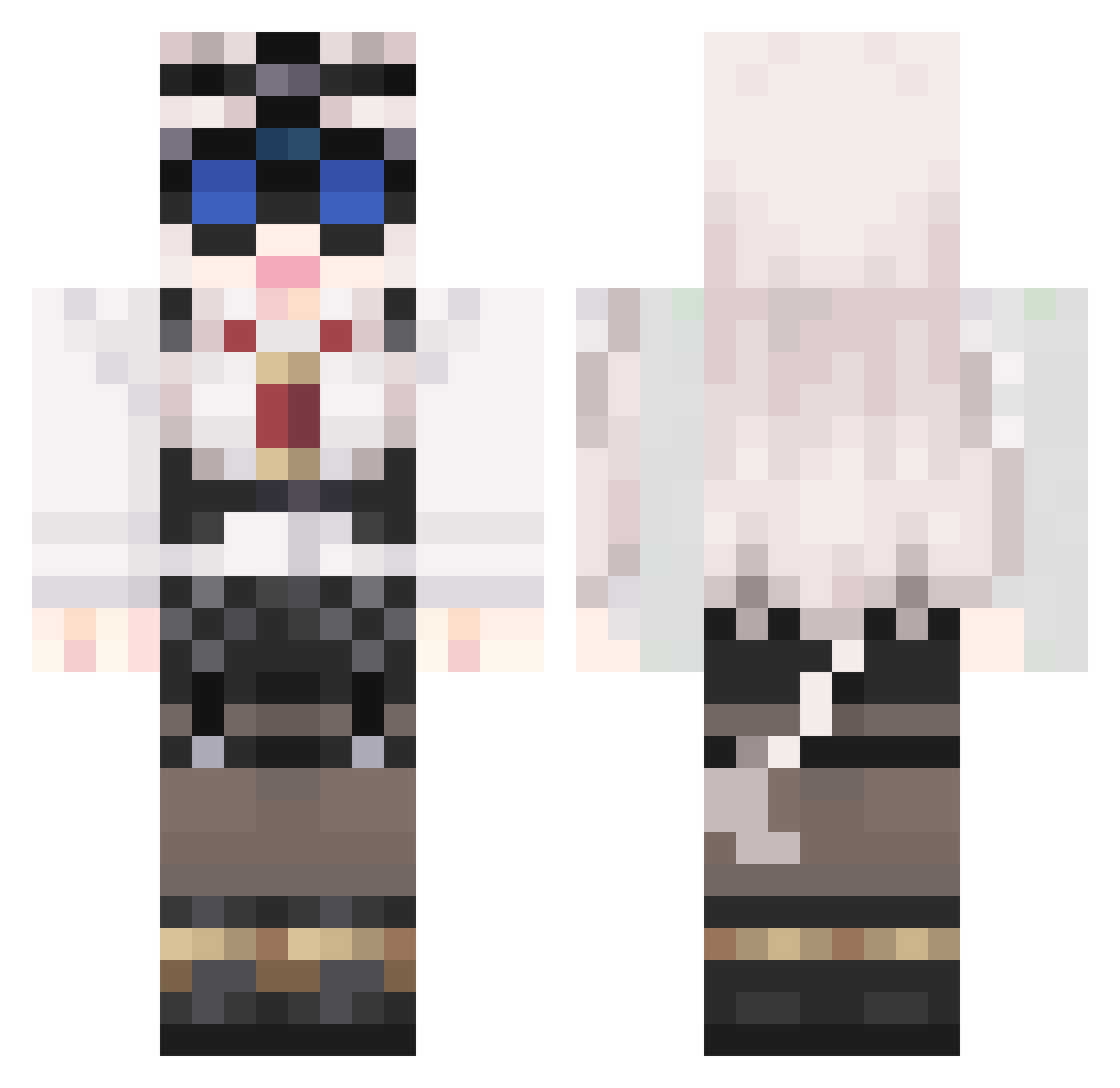 OPLIV Minecraft skin, front and back view