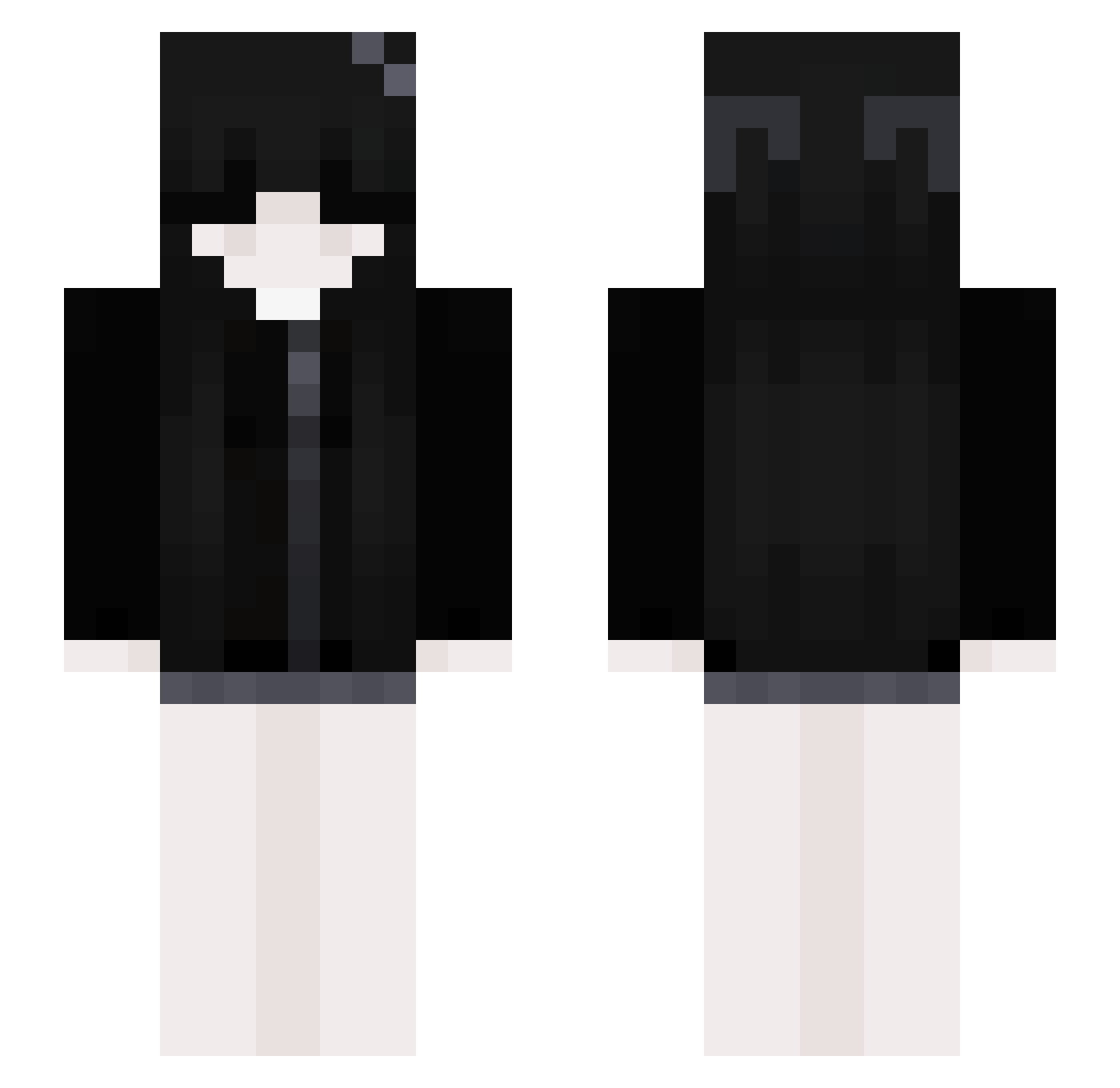 coriaana Minecraft skin, front and back view