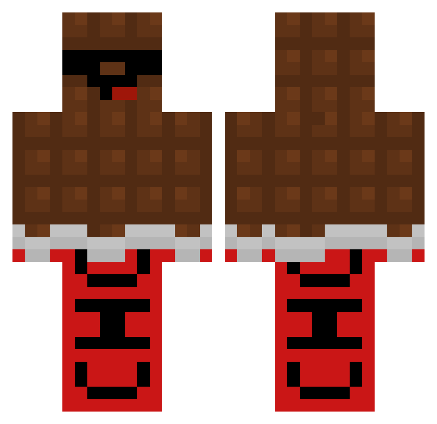 thecoccolover Minecraft skin, front and back view