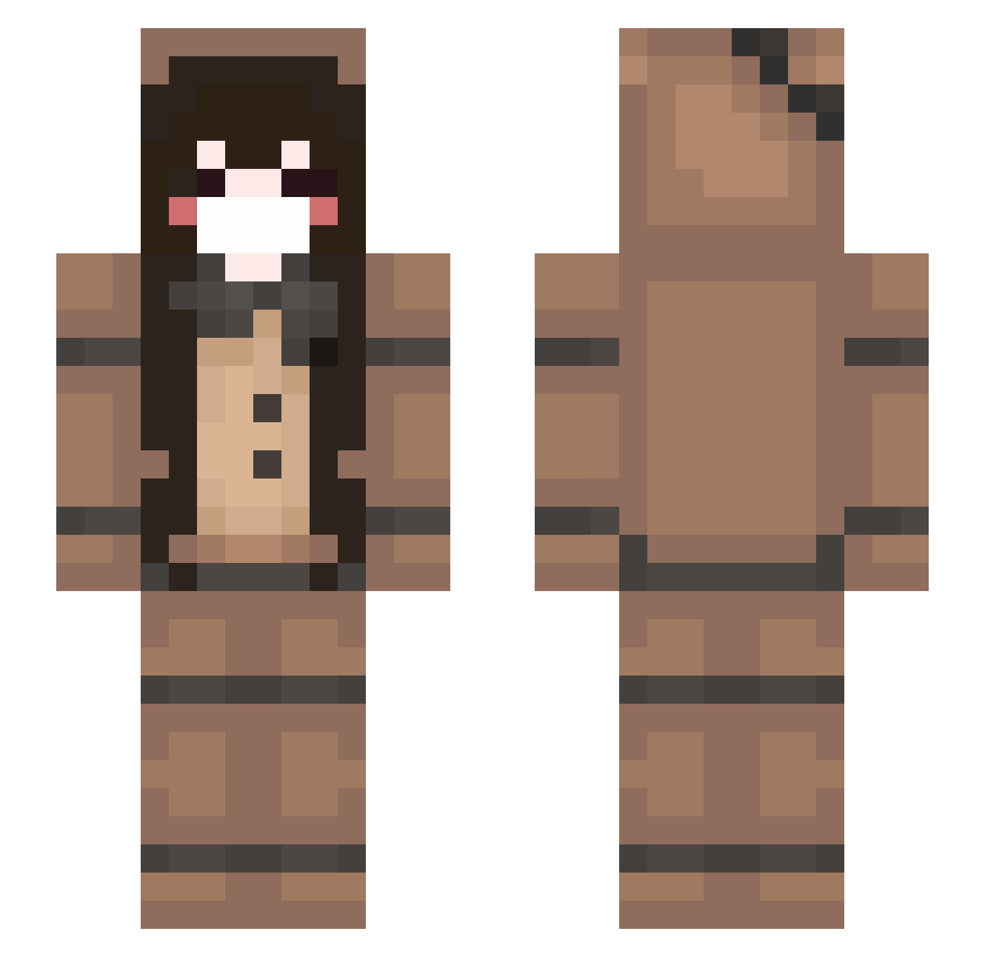 Ghostie_Bugz Minecraft skin, front and back view