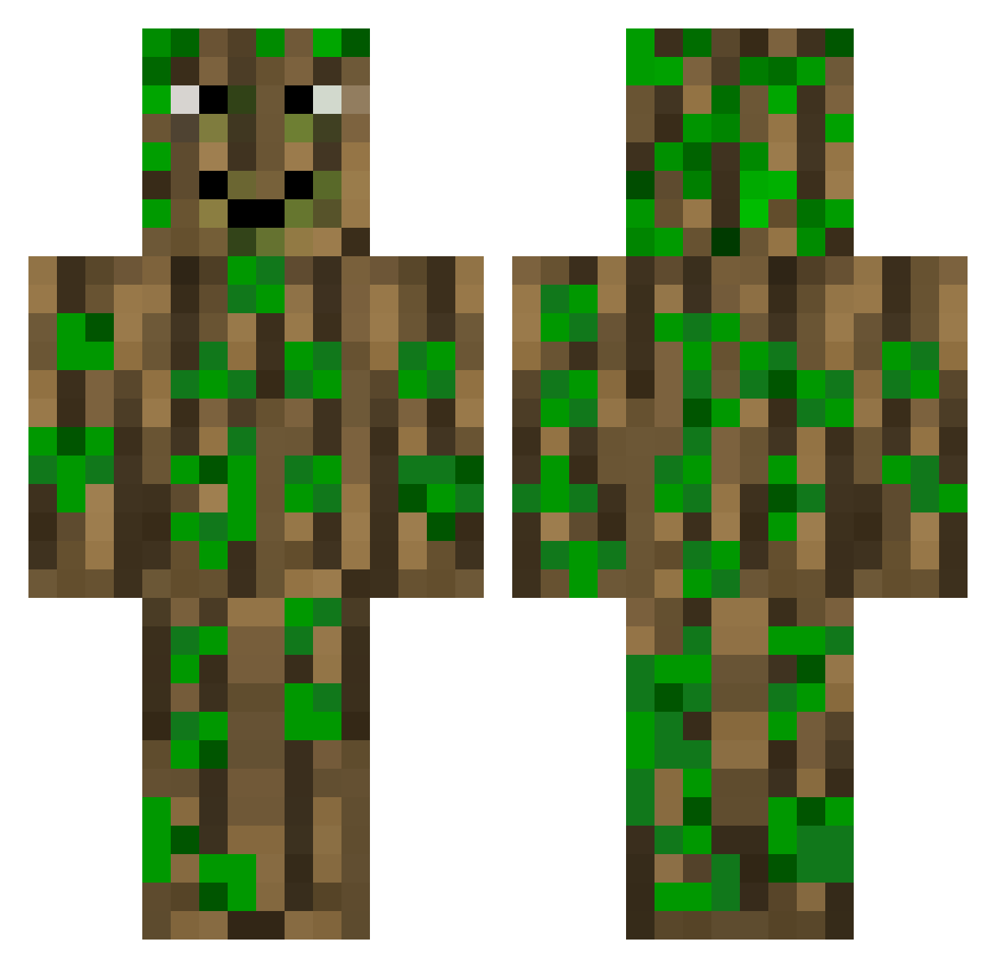 itkzklkysih Minecraft skin, front and back view
