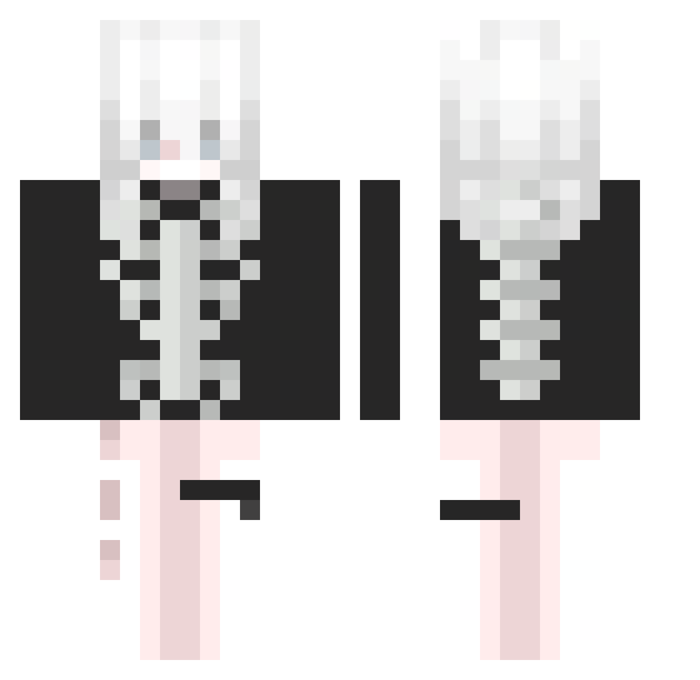 Fugetu Minecraft skin, front and back view