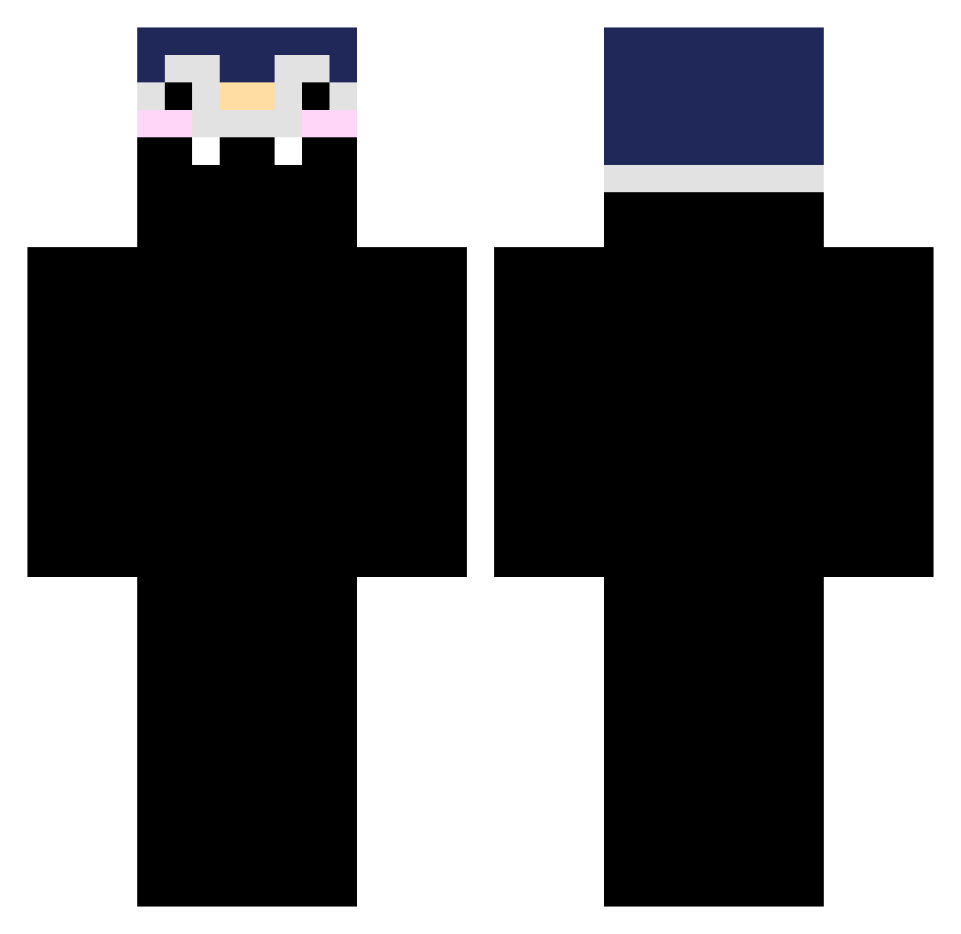 FutureArchive_ Minecraft skin, front and back view