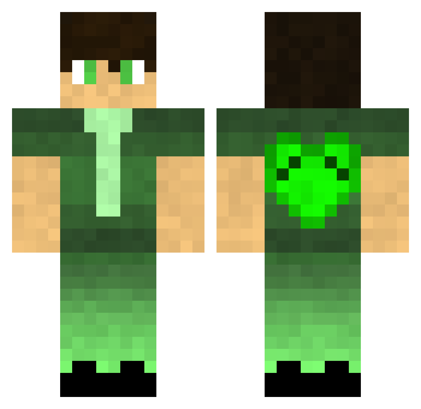 Lica_Sia Minecraft skin, front and back view