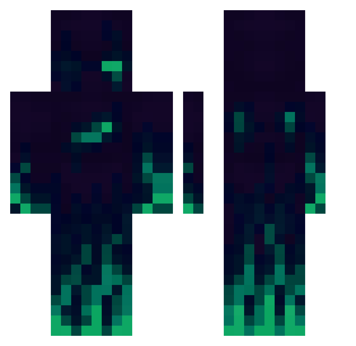 SnowHusky_ Minecraft skin, front and back view