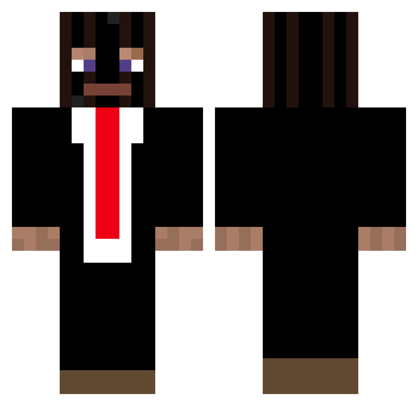 SpacePaladin454 Minecraft skin, front and back view