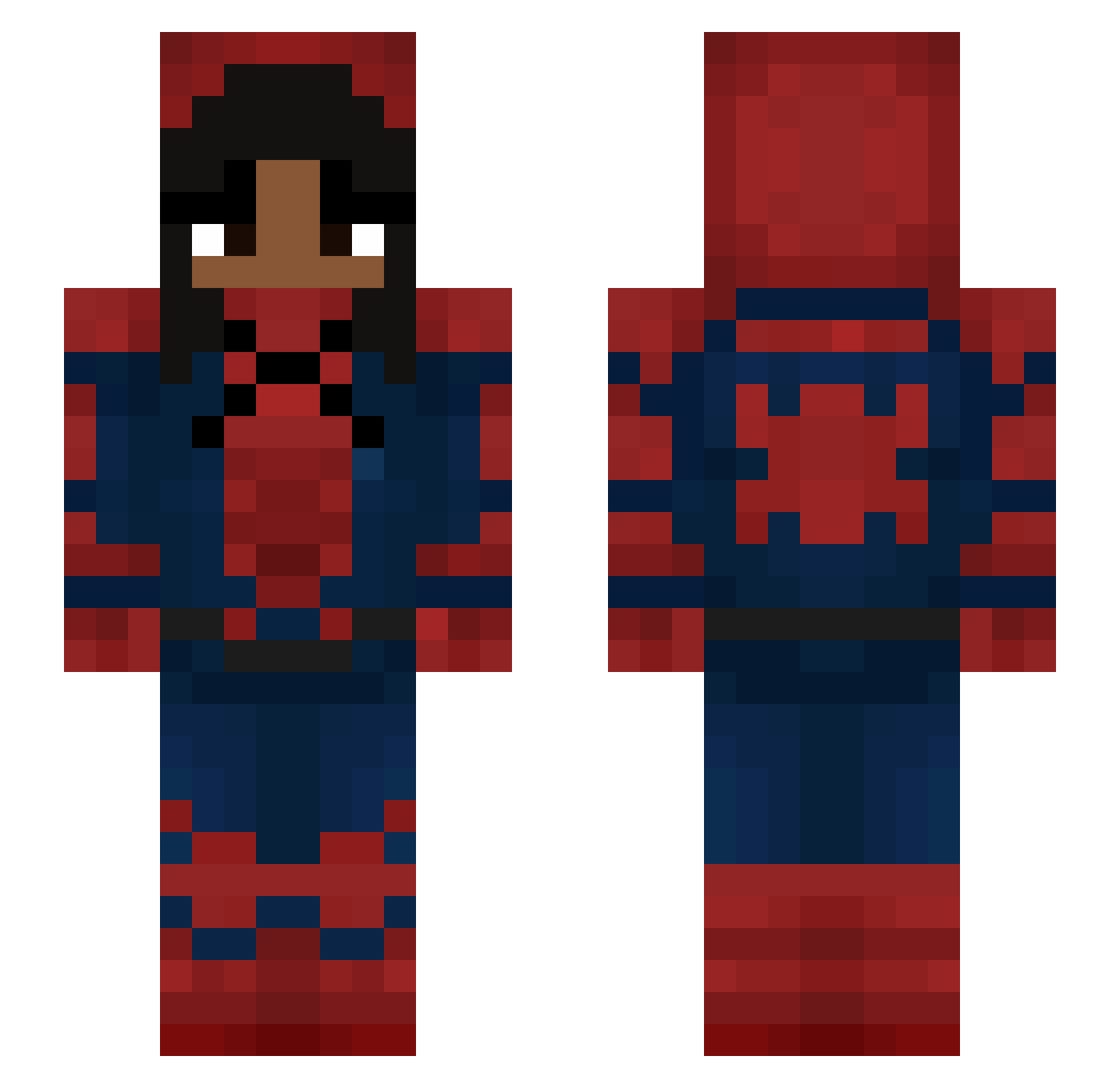 MarieStar05 Minecraft skin, front and back view