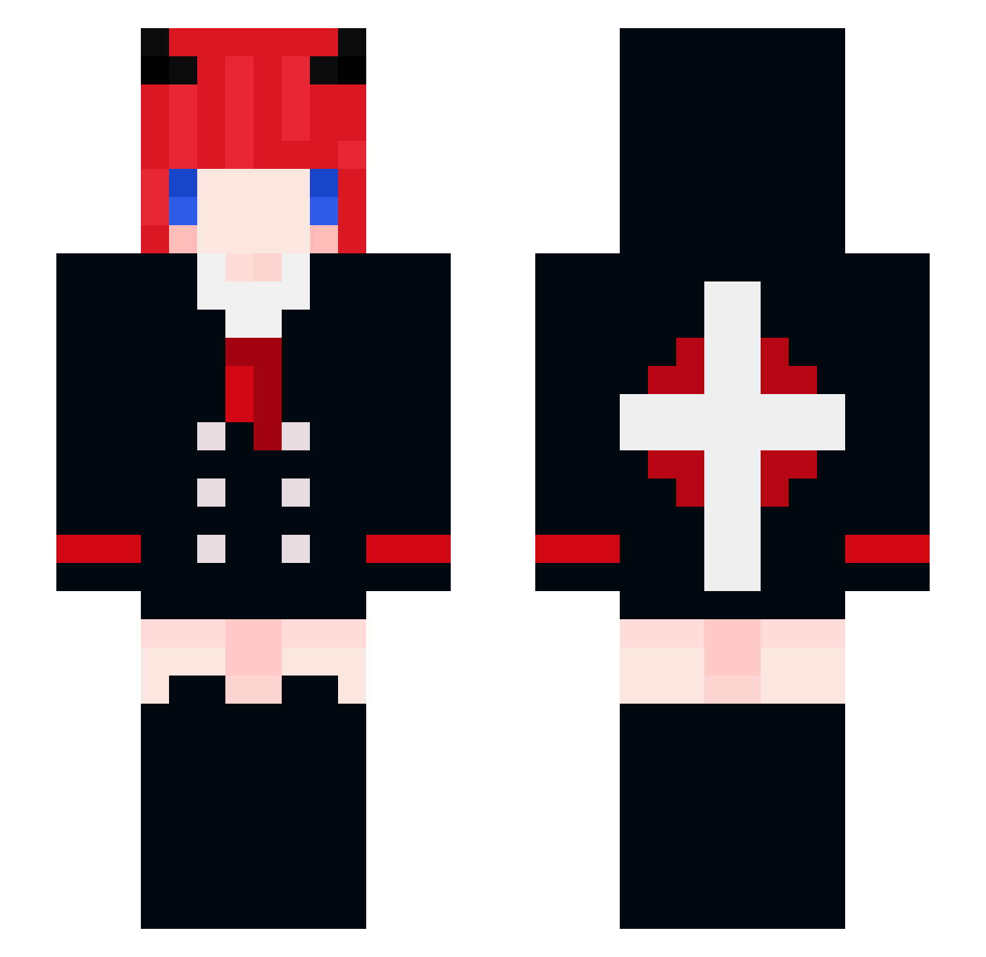 sorslee Minecraft skin, front and back view