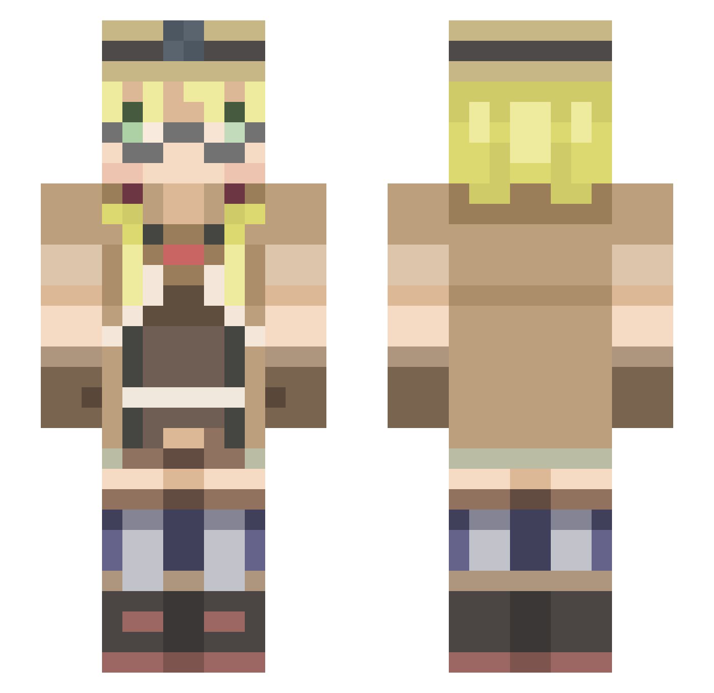 DreamyRabbit_ Minecraft skin, front and back view