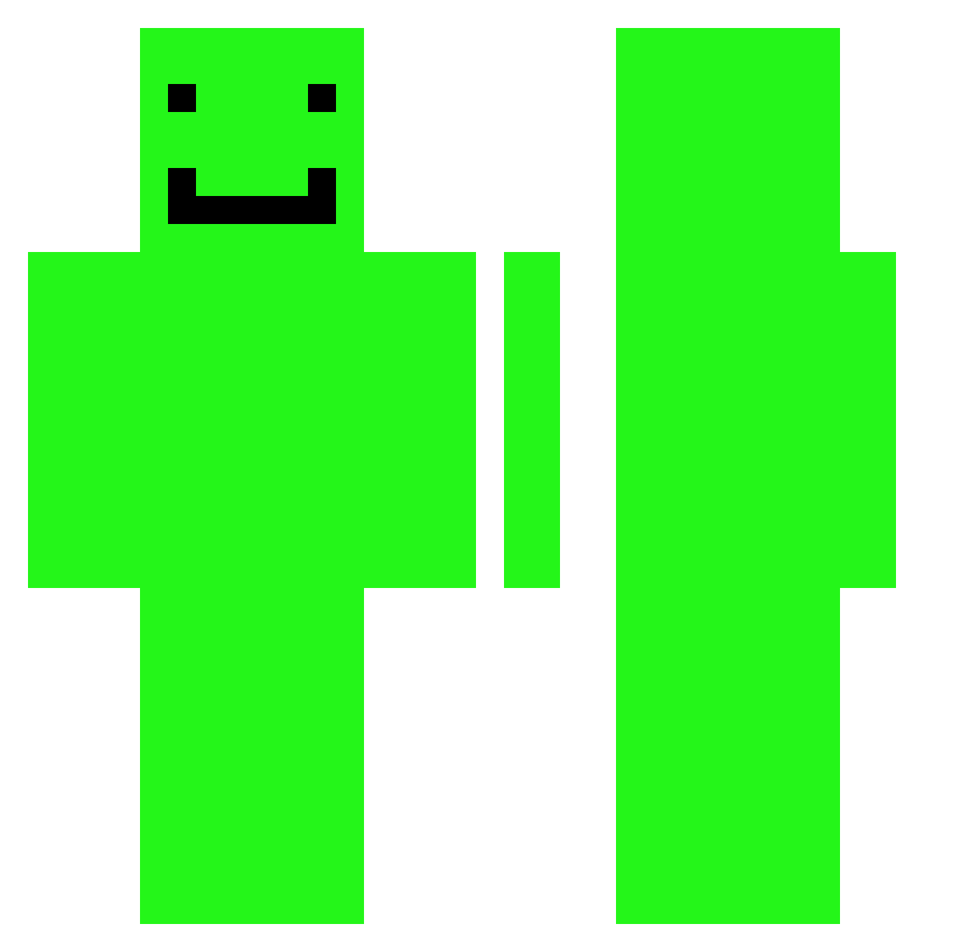 Vpl_X Minecraft skin, front and back view