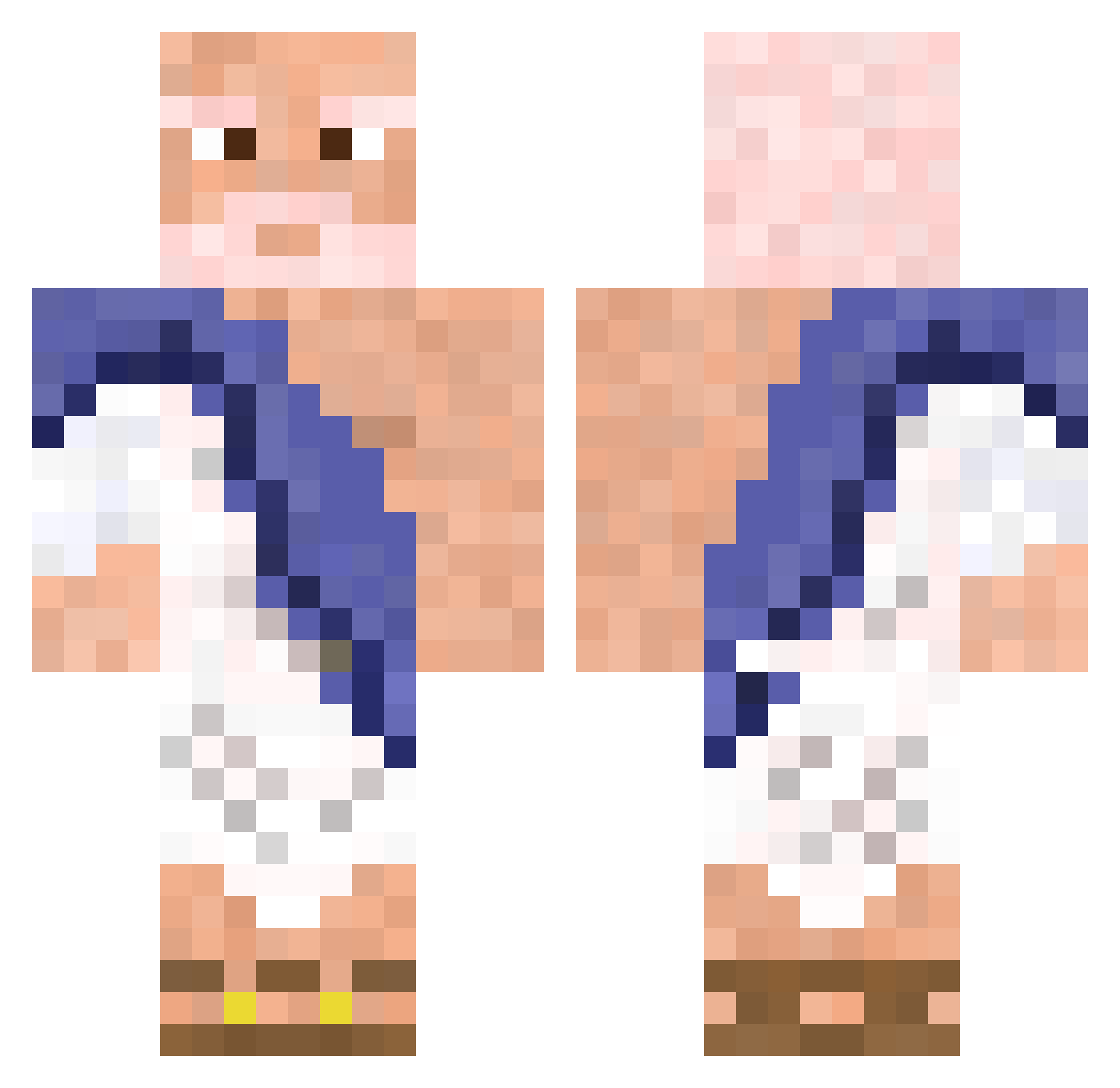 LeonardHamburg Minecraft skin, front and back view