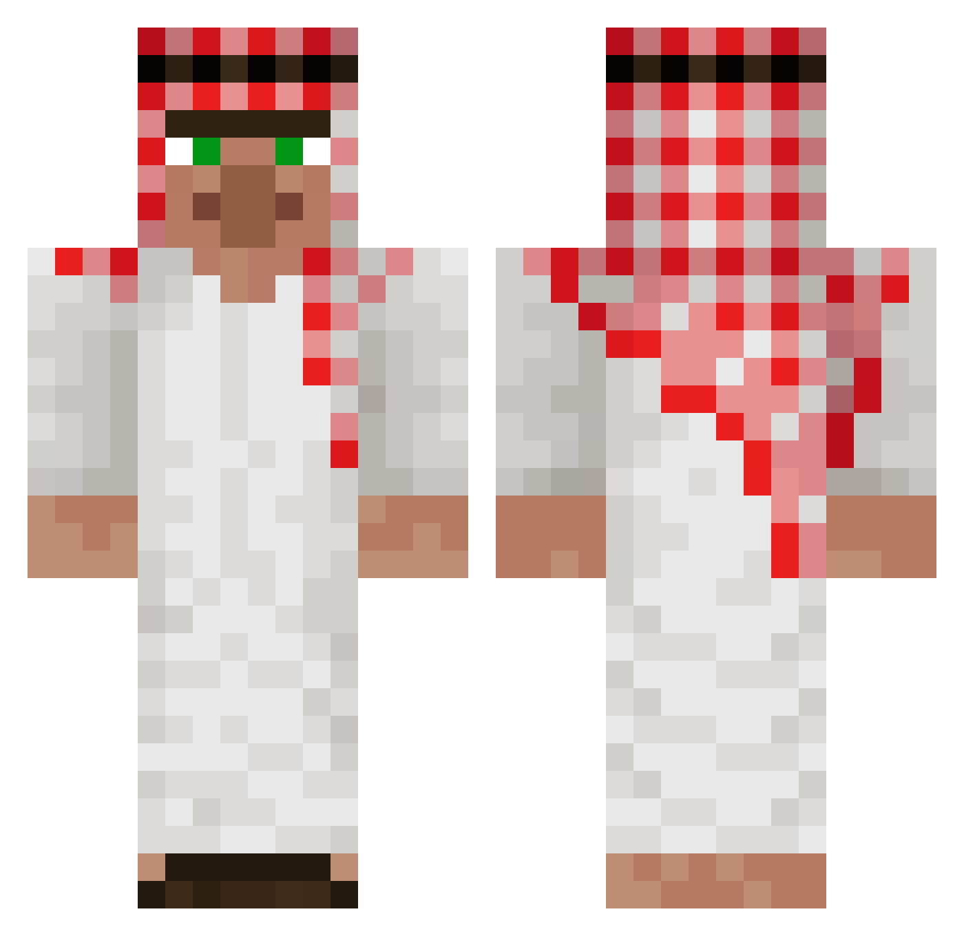 Kernautist72 Minecraft skin, front and back view