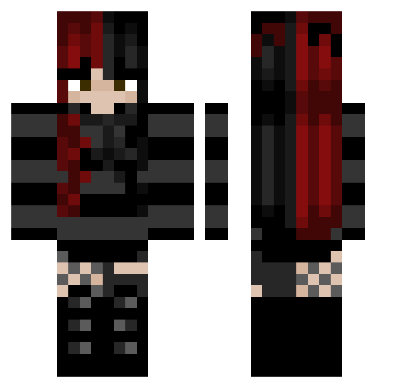 ShadowVoiid Minecraft skin, front and back view