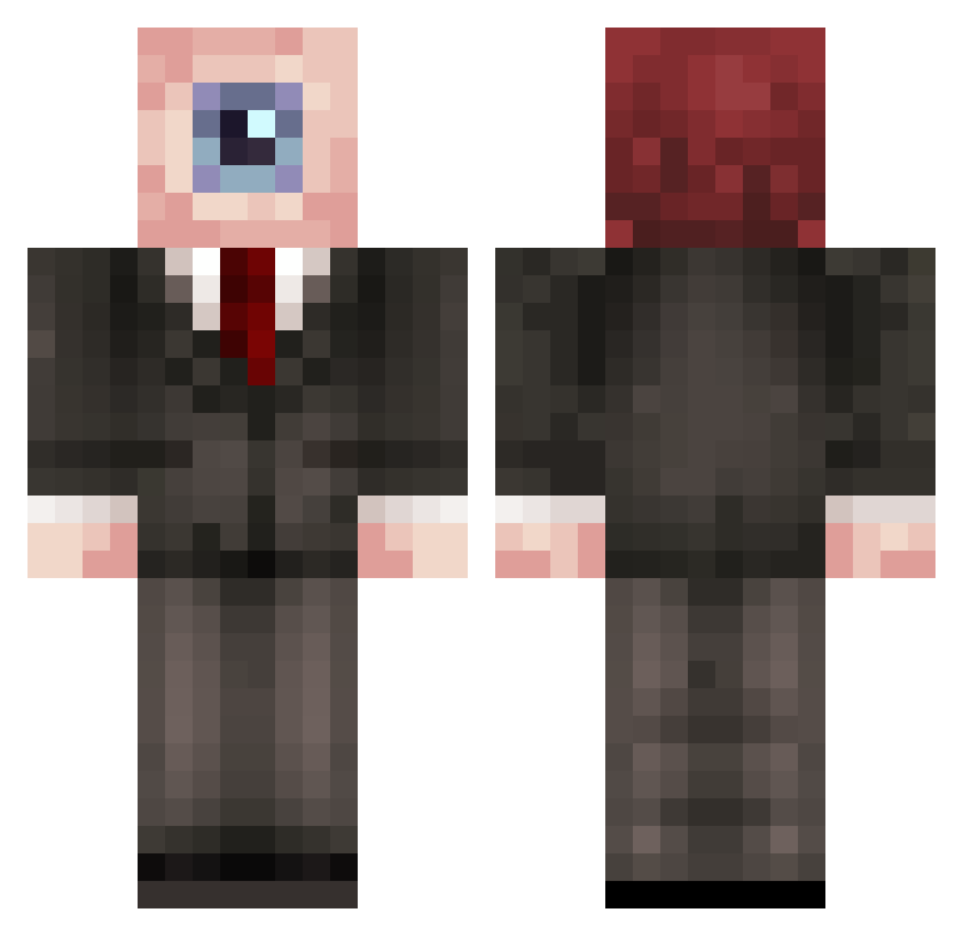 CloudysHyped Minecraft skin, front and back view