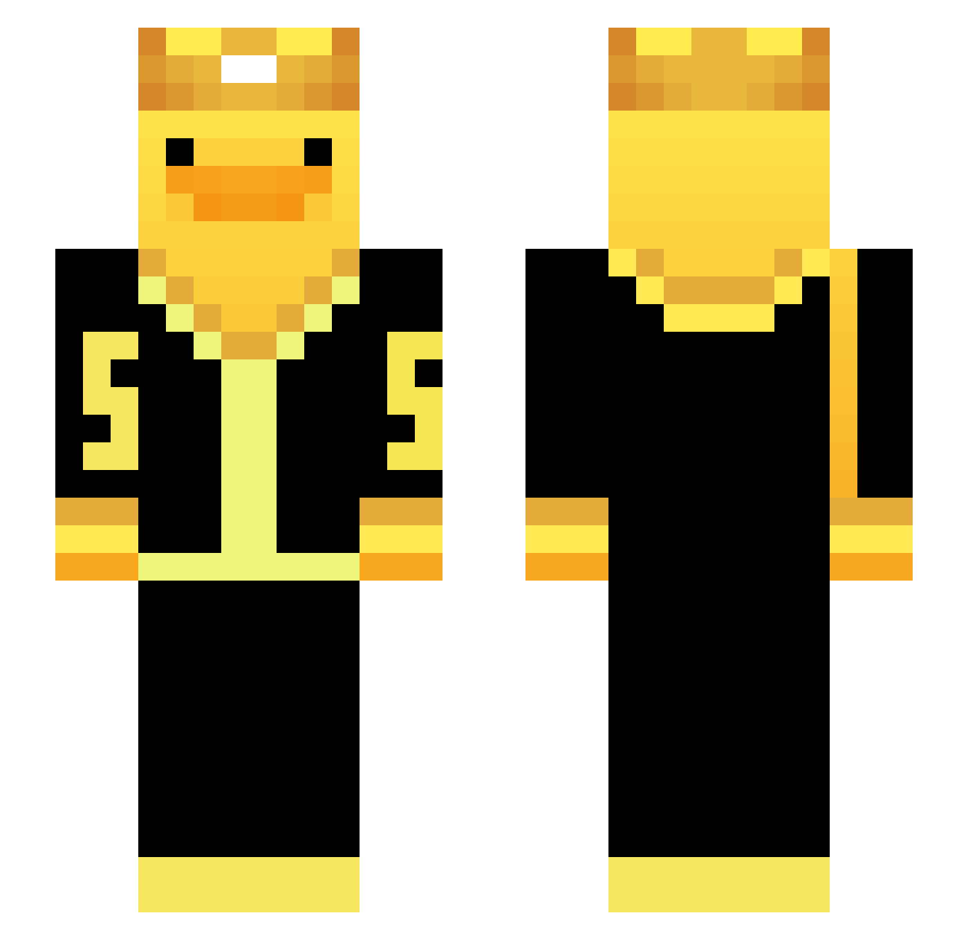 GrilledCheese874 Minecraft skin, front and back view